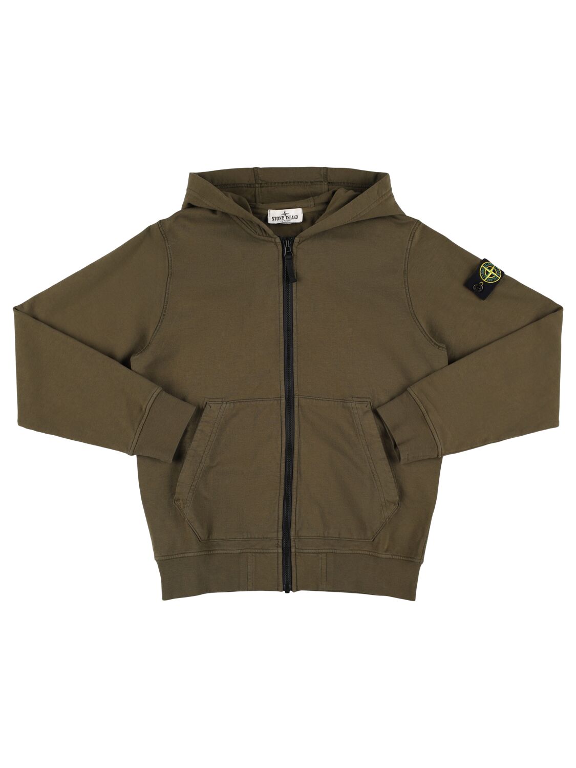 Cotton Jersey Zip-up Hoodie