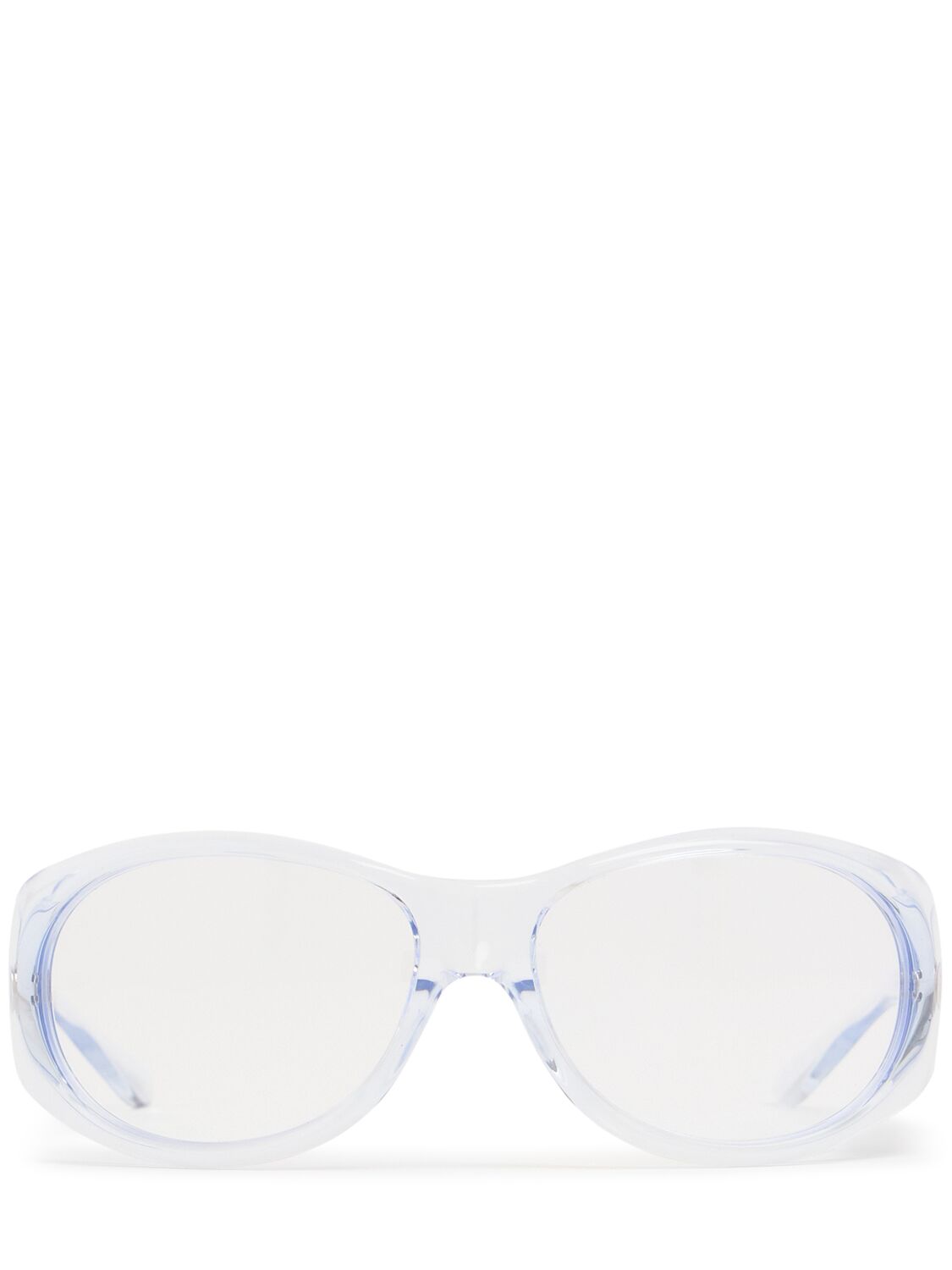 Courrèges Hybrid 01 Round Acetate Sunglasses In Transparent