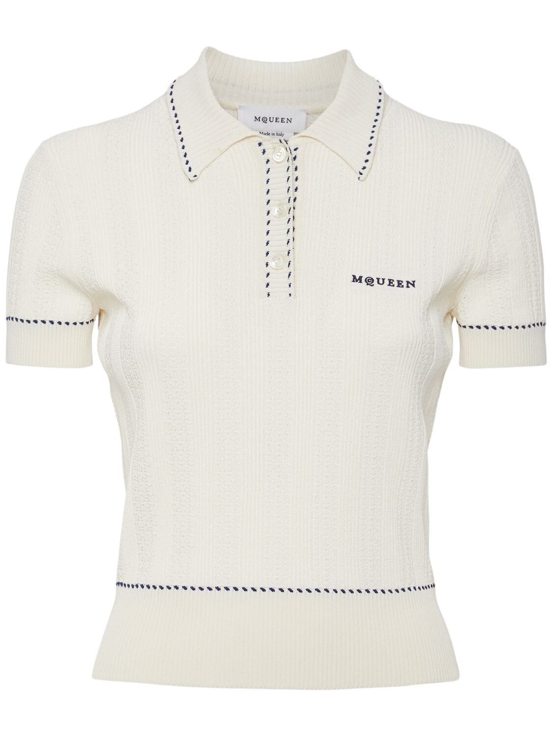 Haut En Maille De Viscose Mélangée Détail Logo - MCQUEEN - Modalova