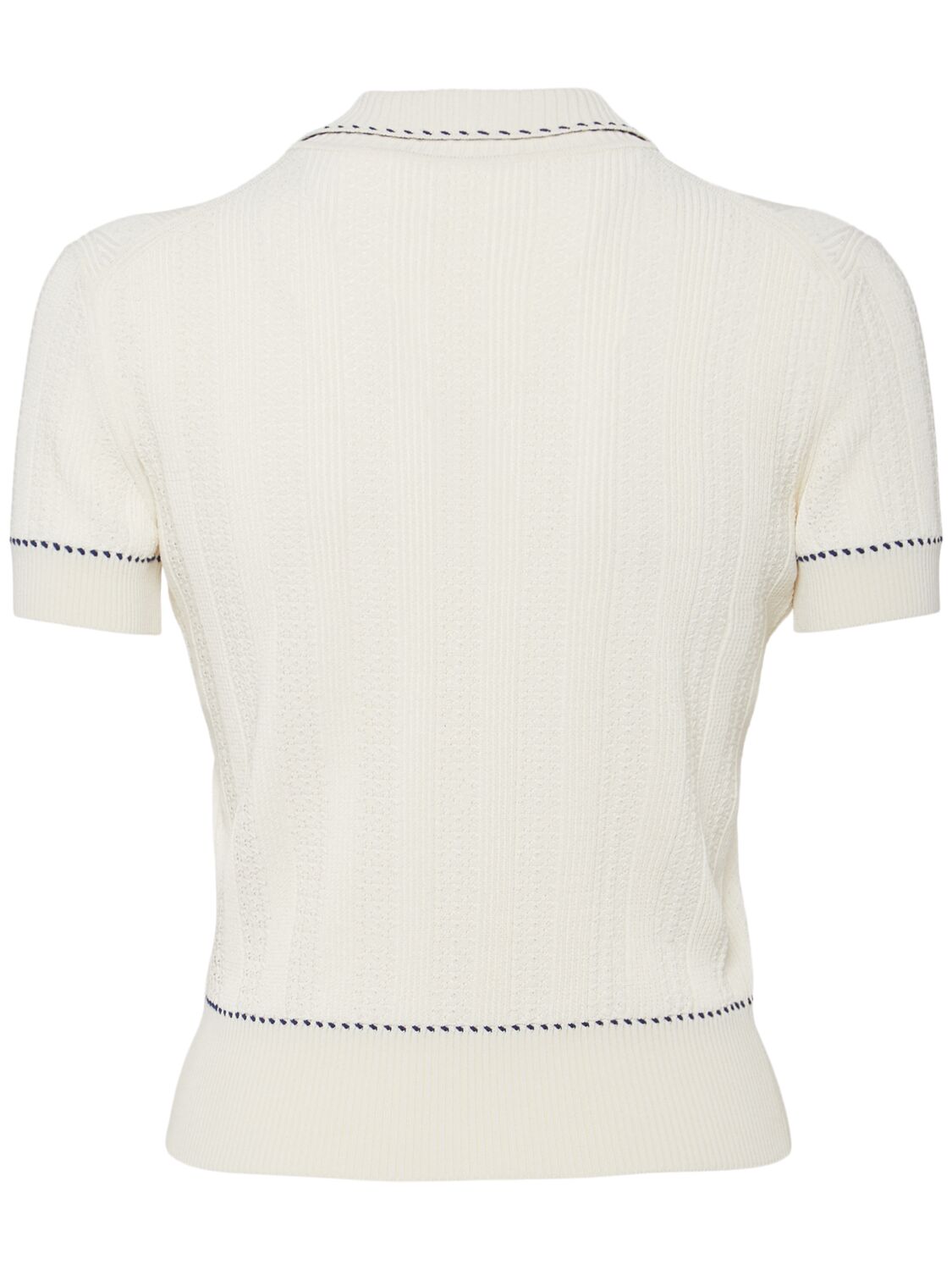 Alexander Mcqueen White Polo Shirt With Classic Collar And Logo Lettering Embroidery On The Front In Viscose Woman