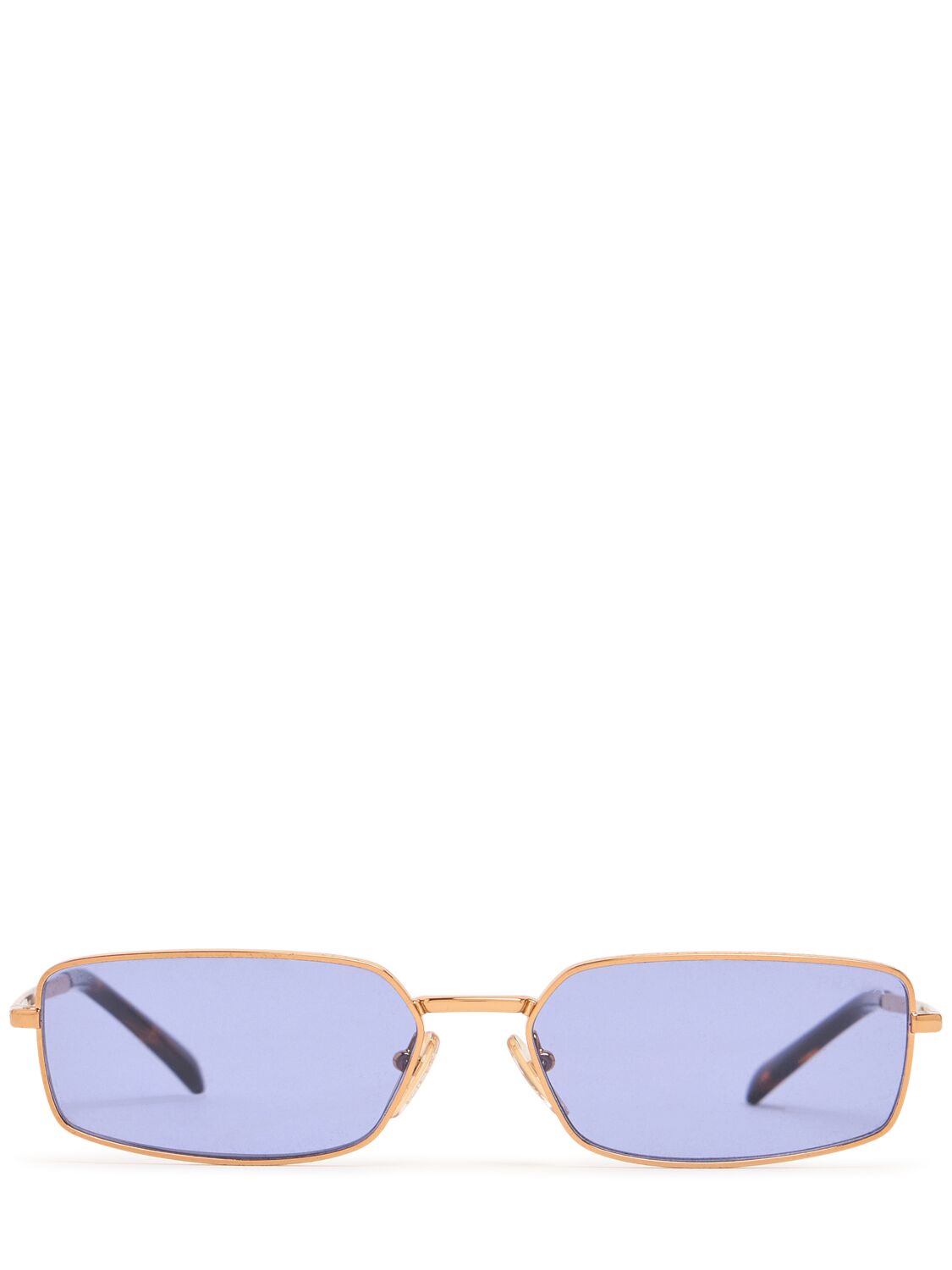 Lunettes De Soleil Carrées En Métal - PRADA - Modalova