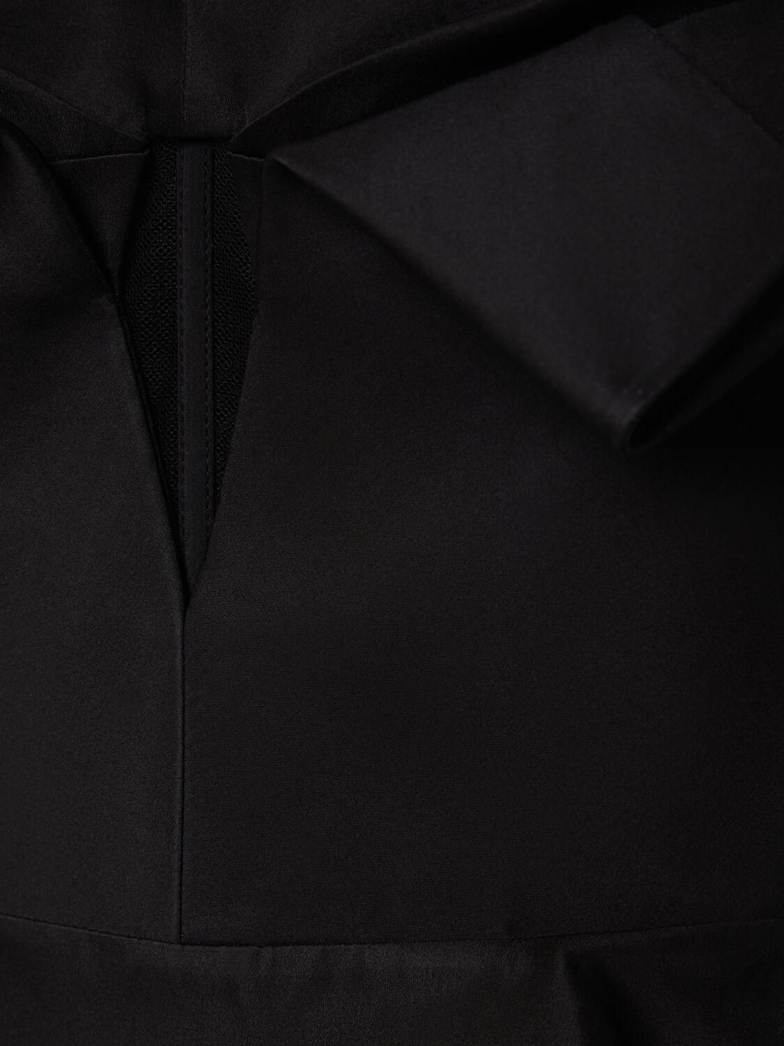 Alexander Mcqueen Silk Blend Strapless Bustier With Bow Detail In Black