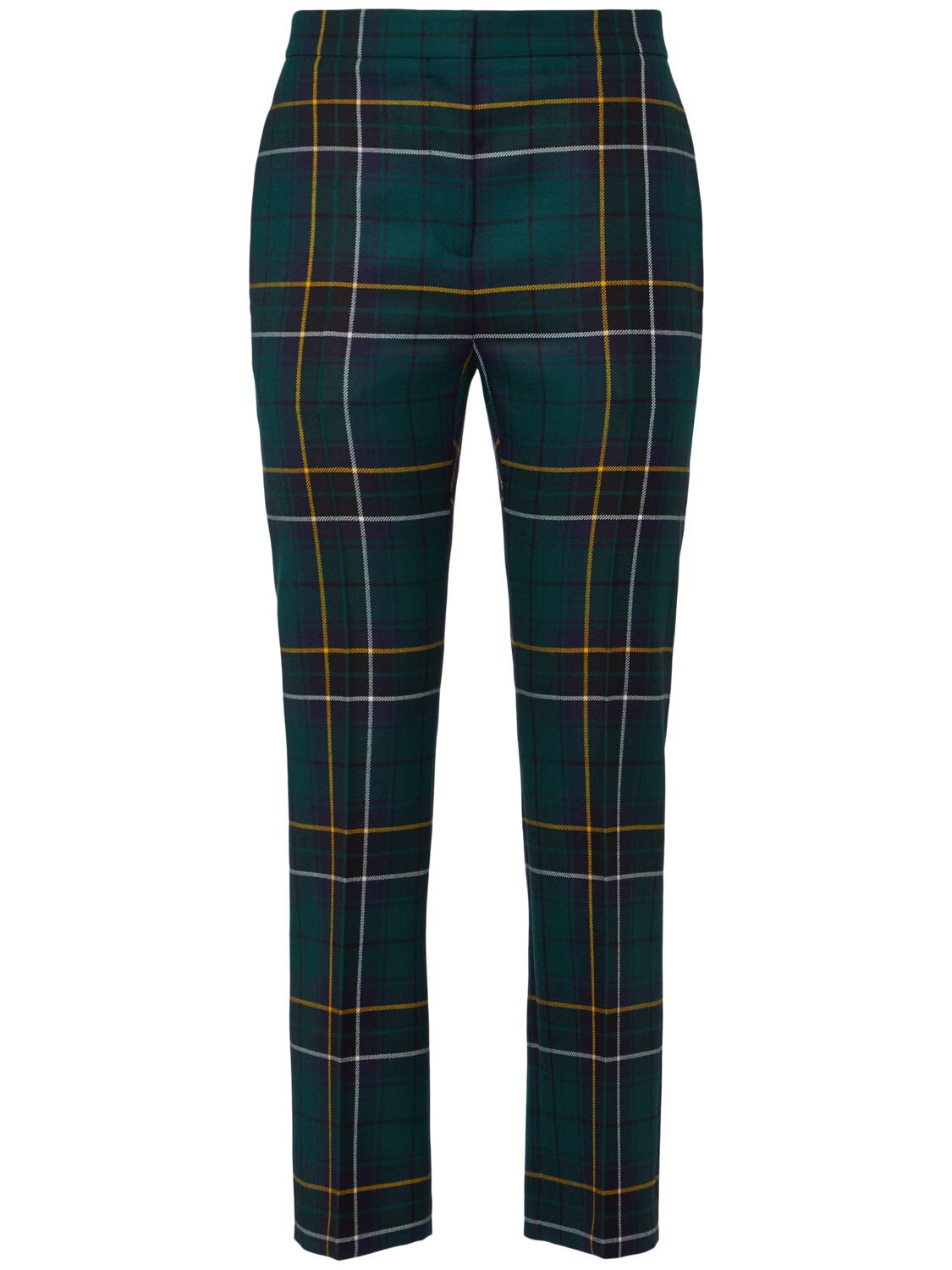 Pantalon En Laine Tartan - MCQUEEN - Modalova