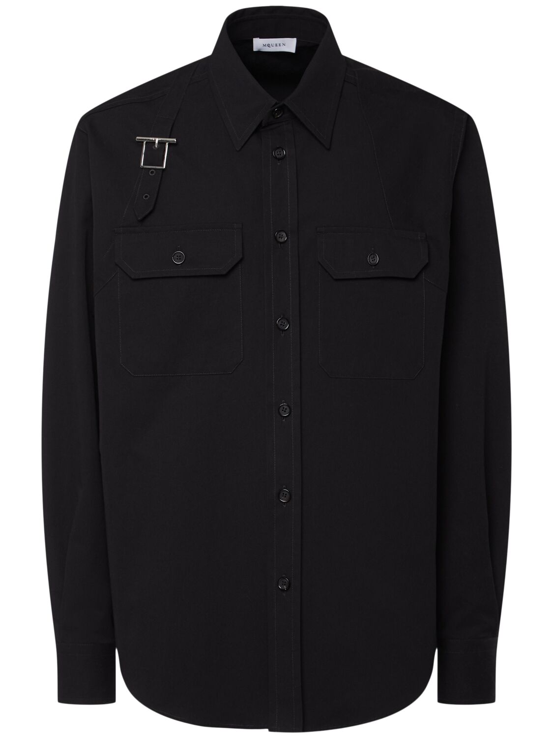 Chemise Utilitaire En Coton Détail Harnais - MCQUEEN - Modalova