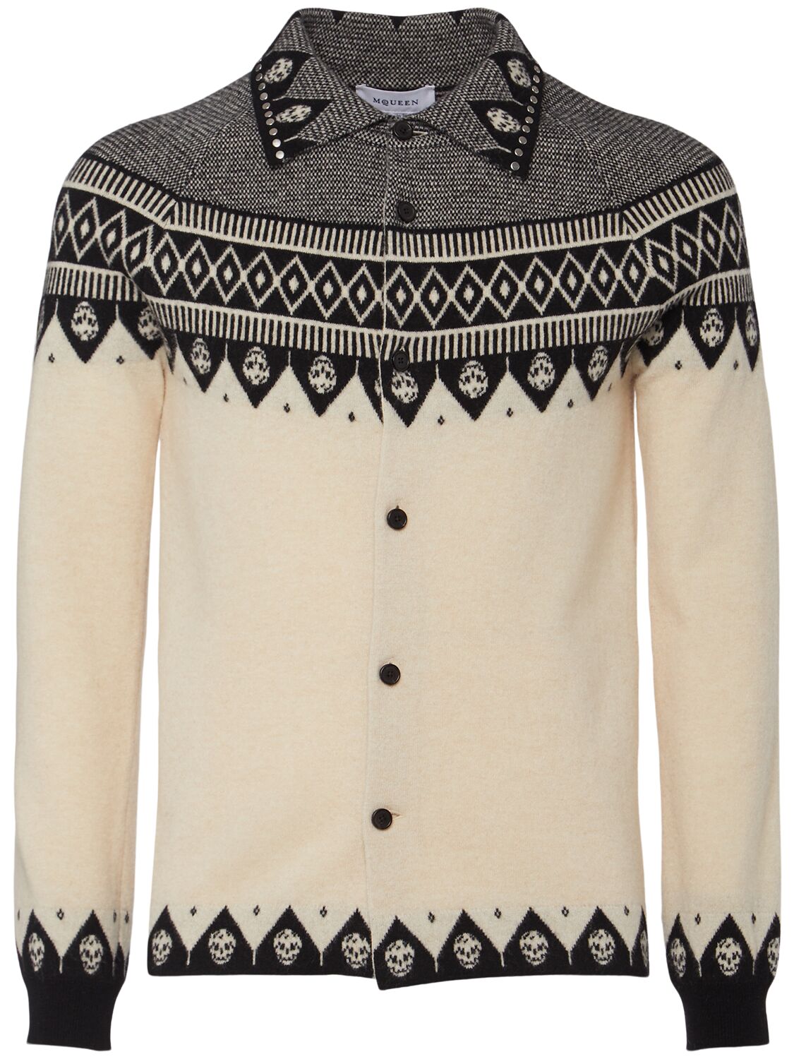 Alexander Mcqueen Wool Cardigan In Multi