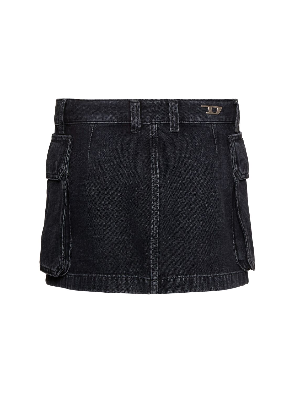 DIESEL DE-TON DENIM CARGO MINI SKIRT 