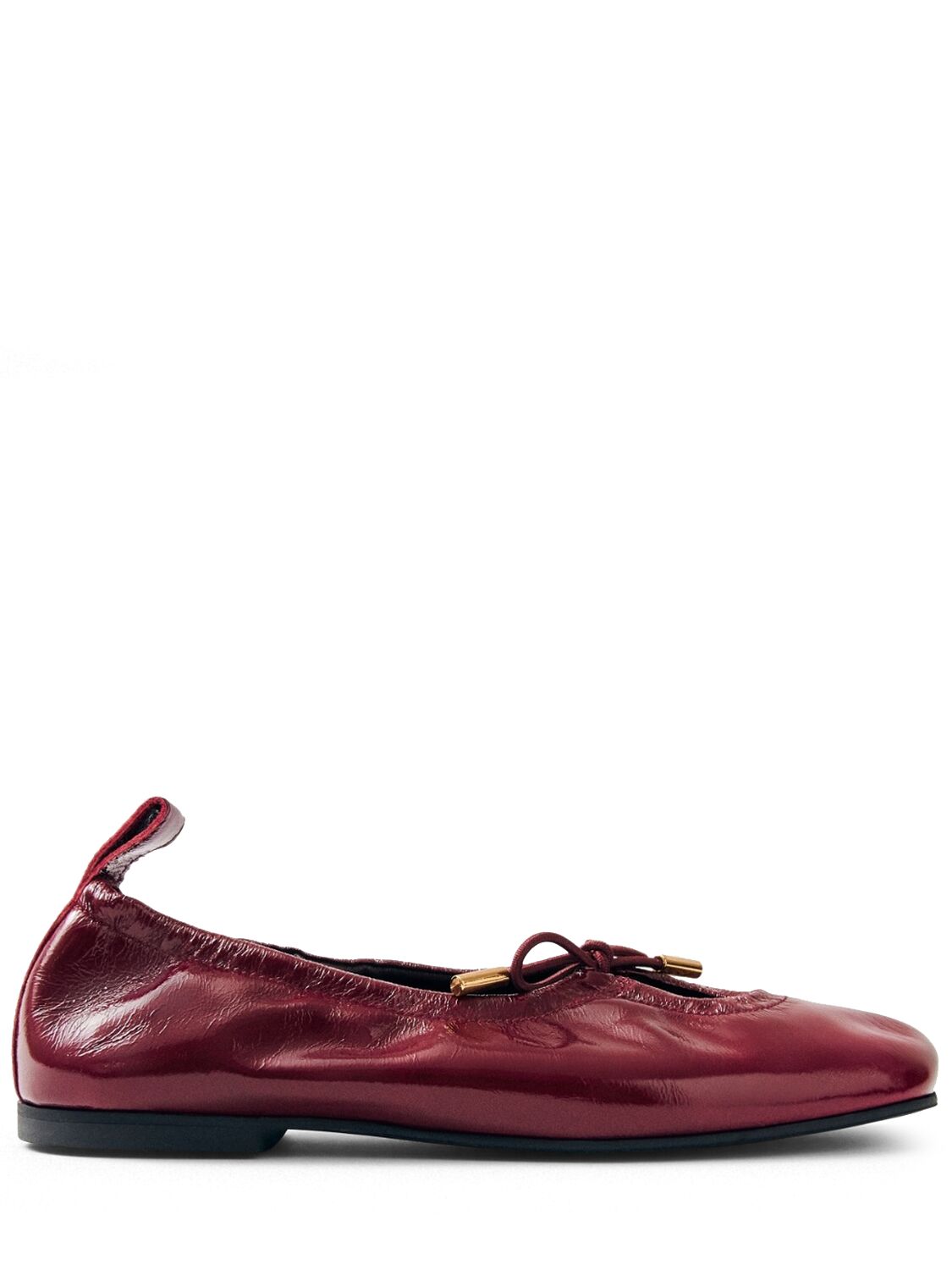Rosalind Lace-up Leather Ballerina Flats