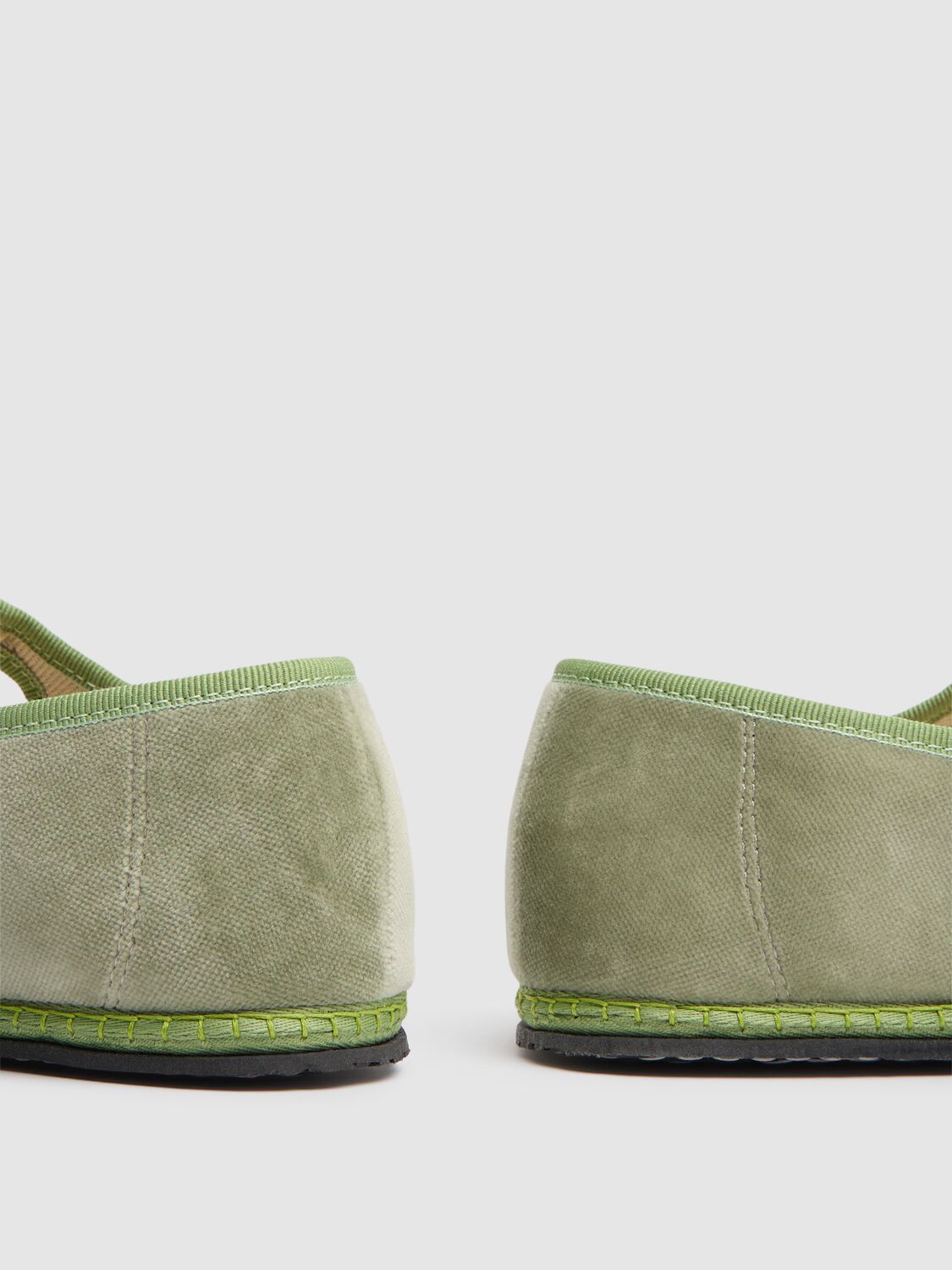 VIBI VENEZIA 10MM MARY JANE SALVIA VELVET SLIPPERS 
