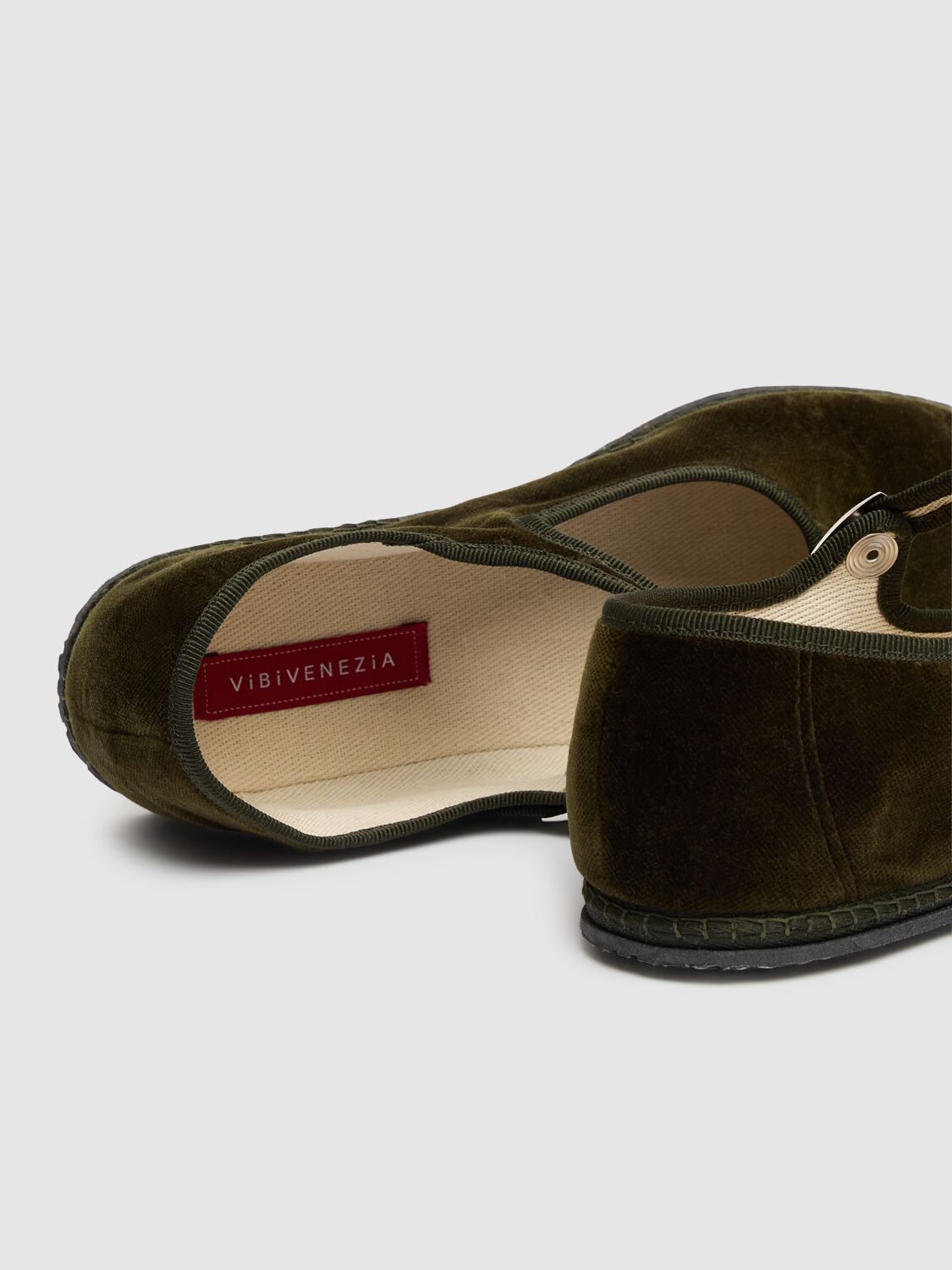 VIBI VENEZIA 10MM MARY JANE BOTTIGLIA VELVET SLIPPERS 
