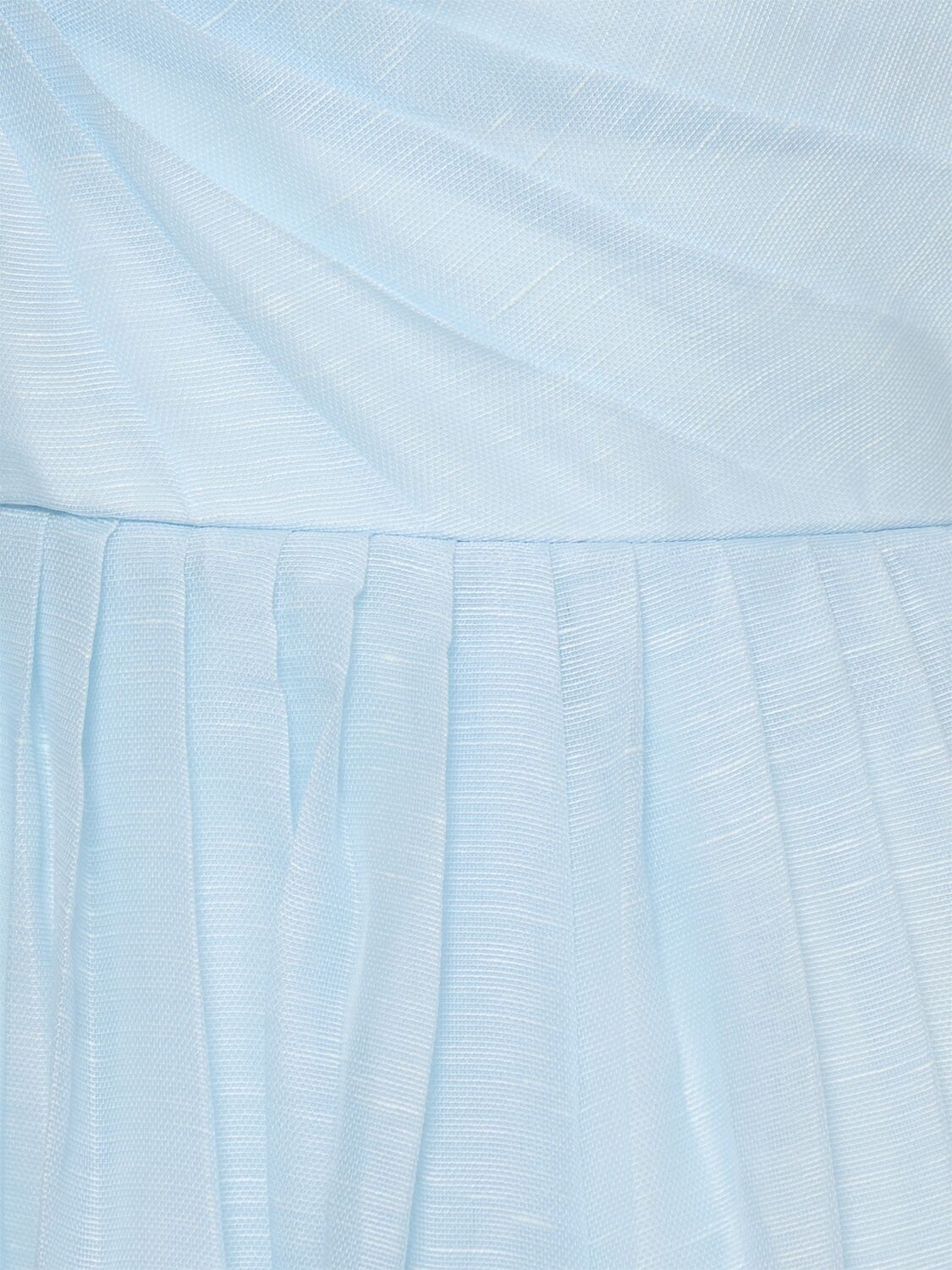 Shop Zimmermann Illuminate Linen & Silk Midi Dress In Blue