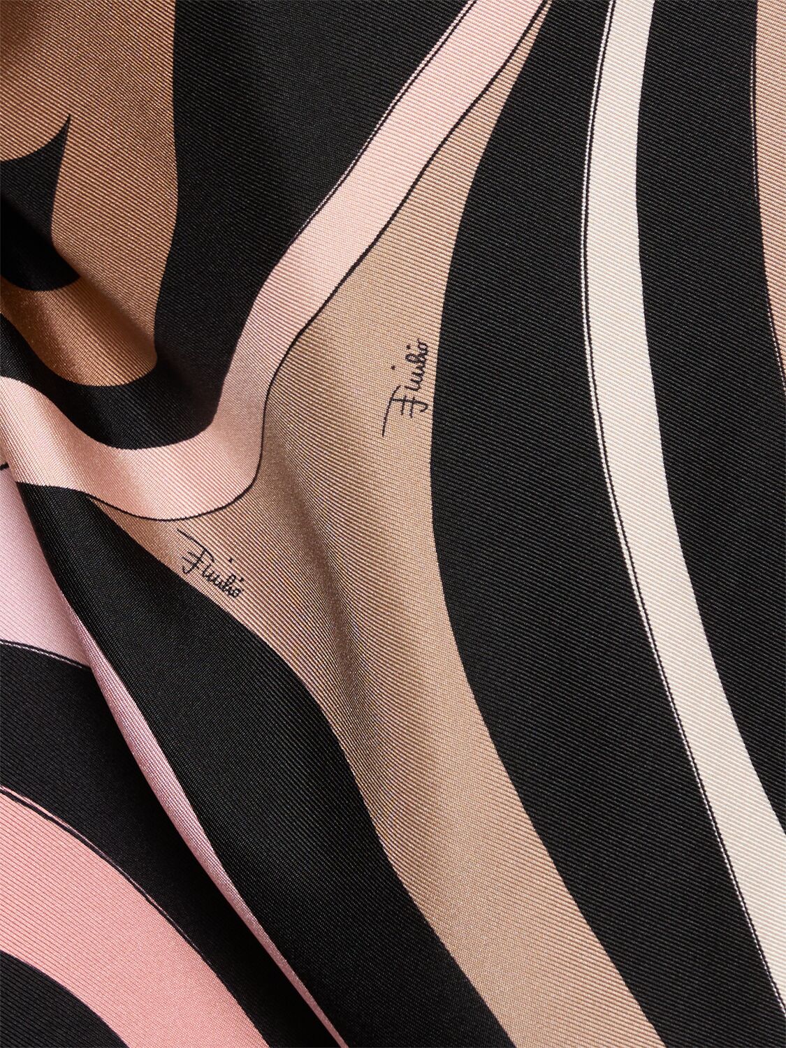 Pucci Marmo Print Asymmetrical Silk Twill Dress In Animal Print