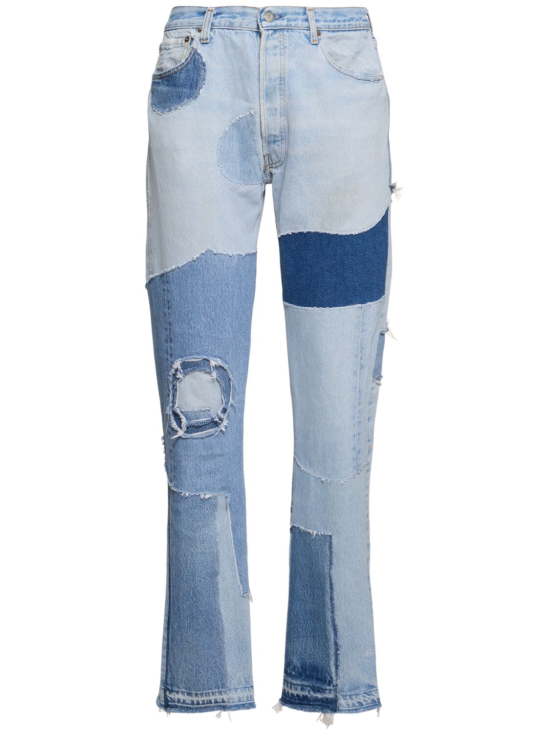 Gallery Dept. Jake Patchwork Effect Denim Jeans In Light Blue