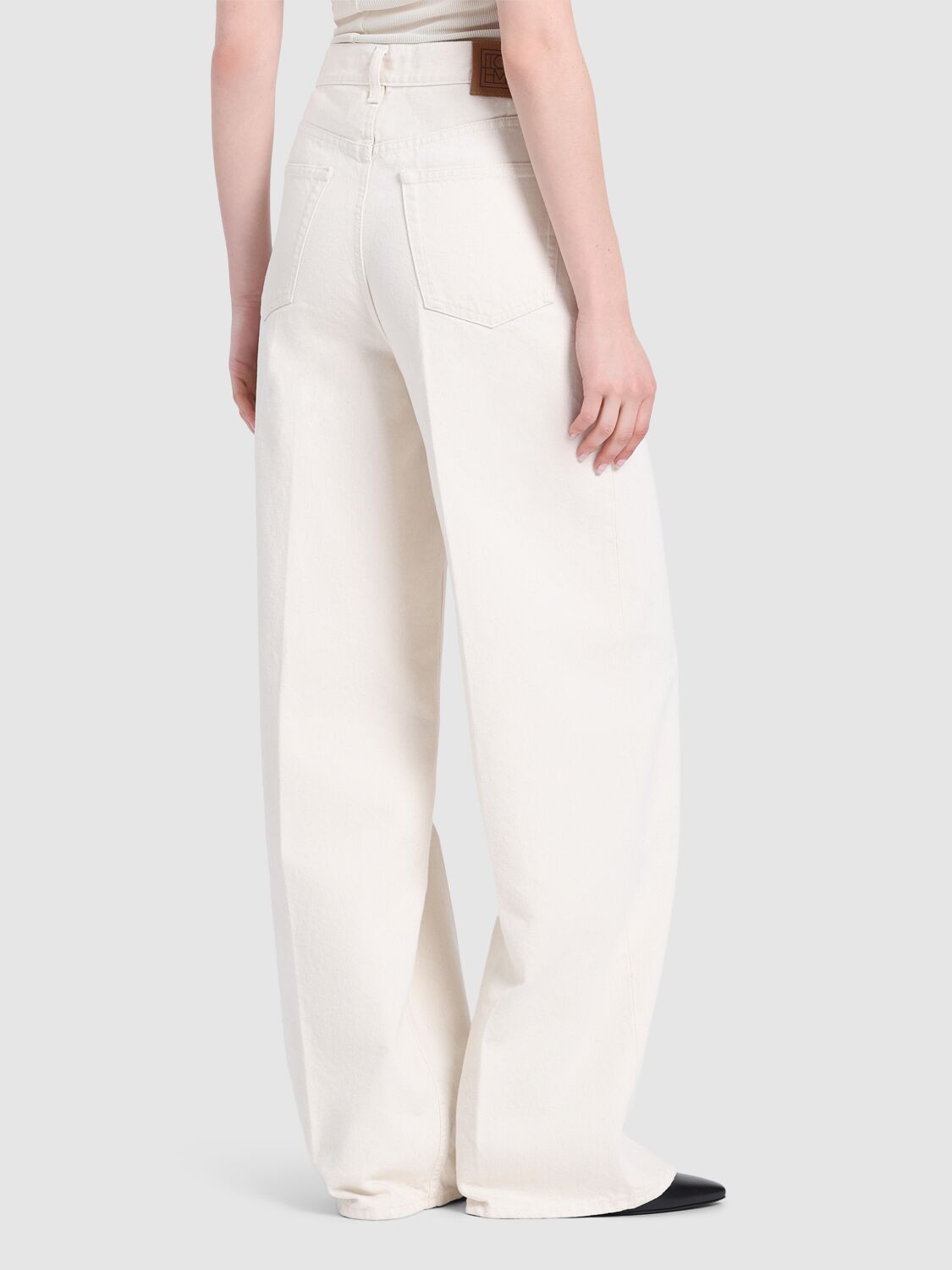 Totême Gray Zip-fly Jeans In White
