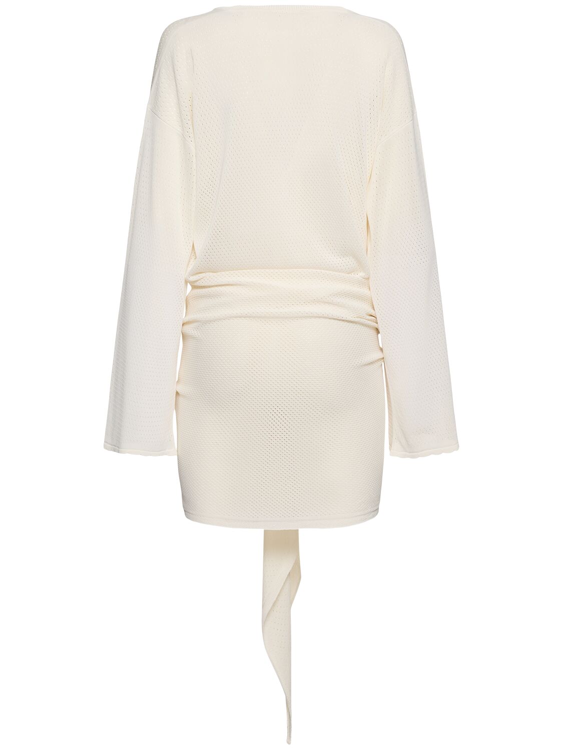 Attico Openwork Mini Dress In White