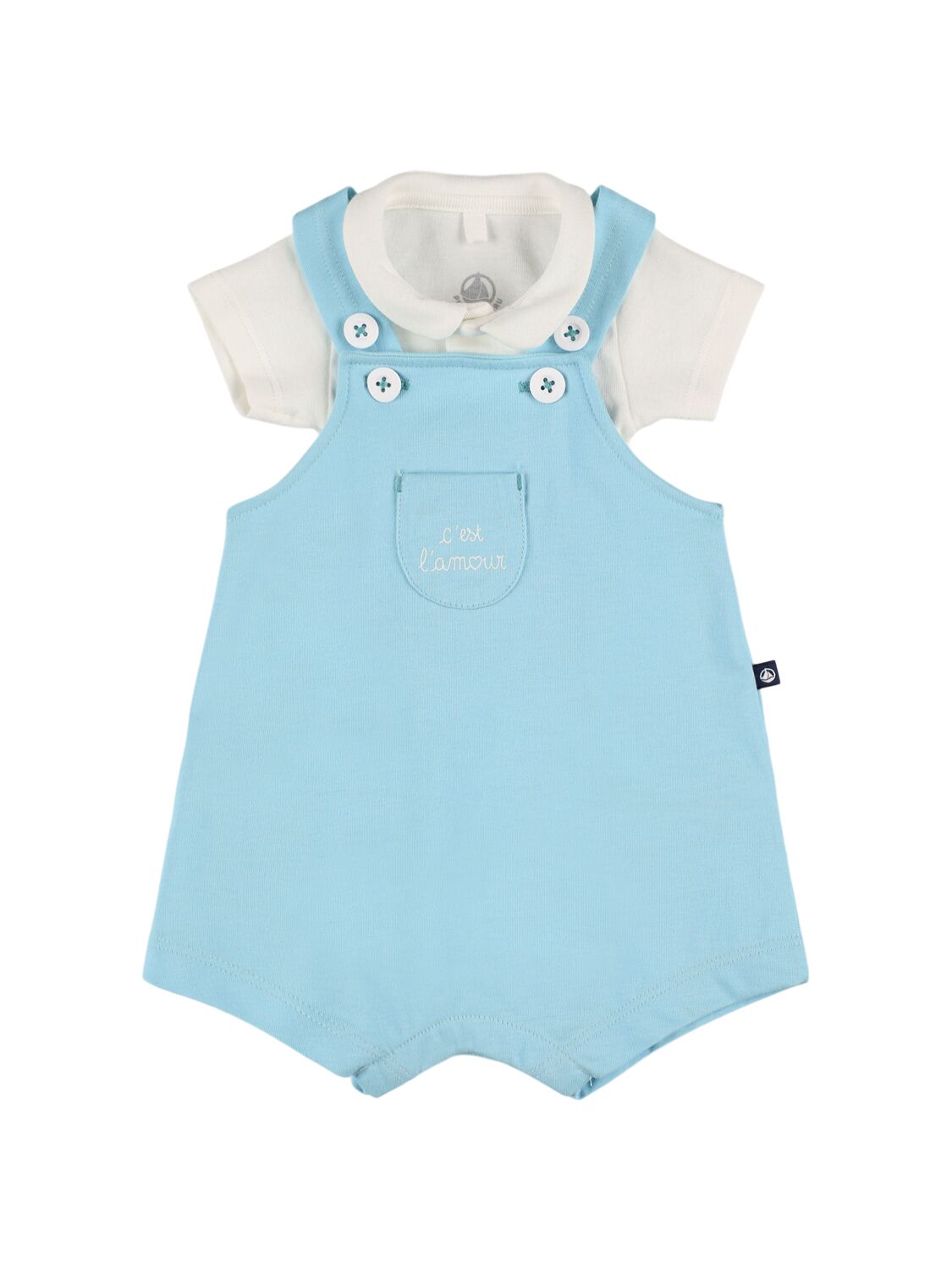 PETIT BATEAU Cotton Jersey Bodysuit & Overalls
