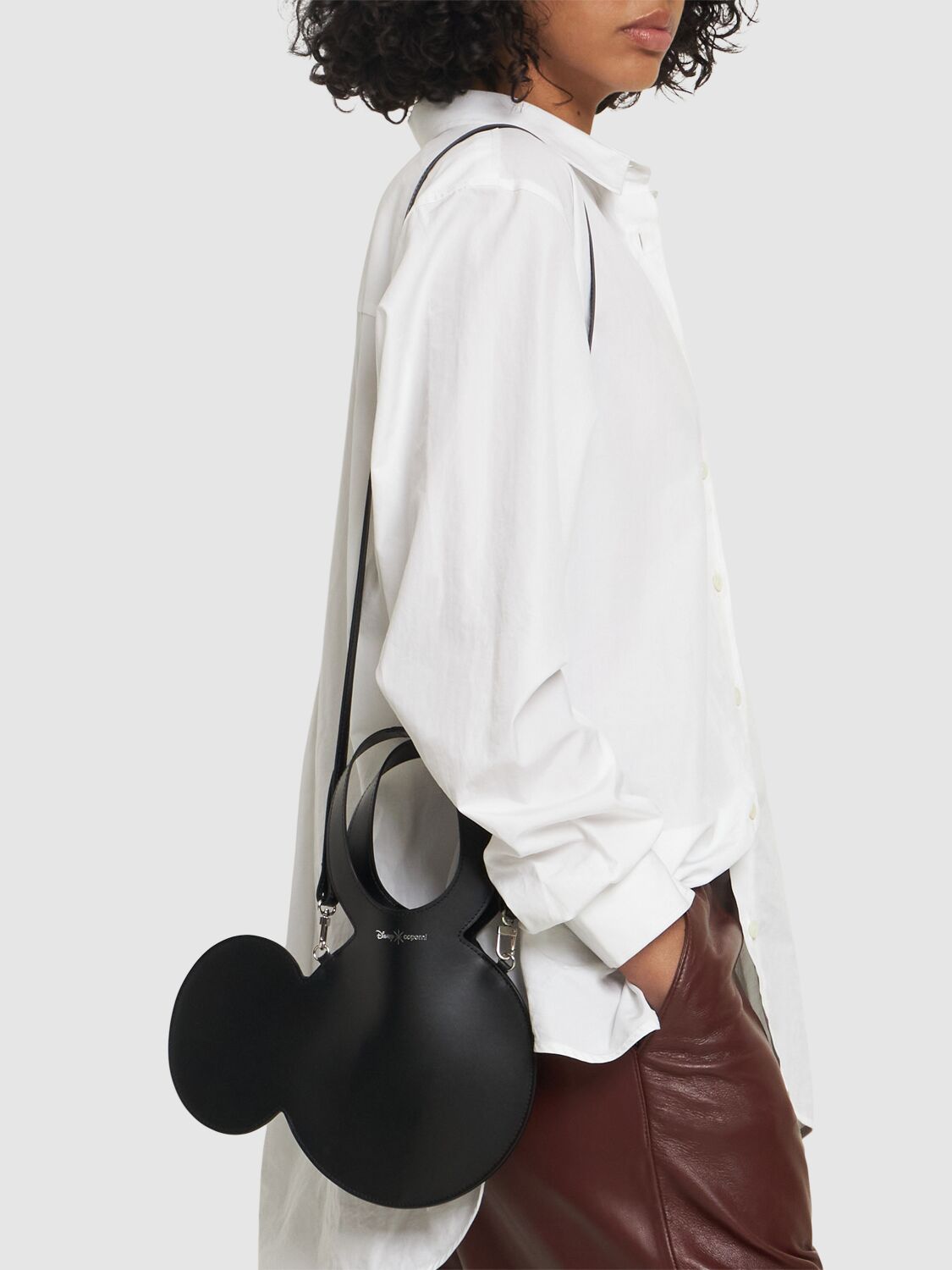 Coperni X Disney Baby Mickey Crossbody Bag In Black