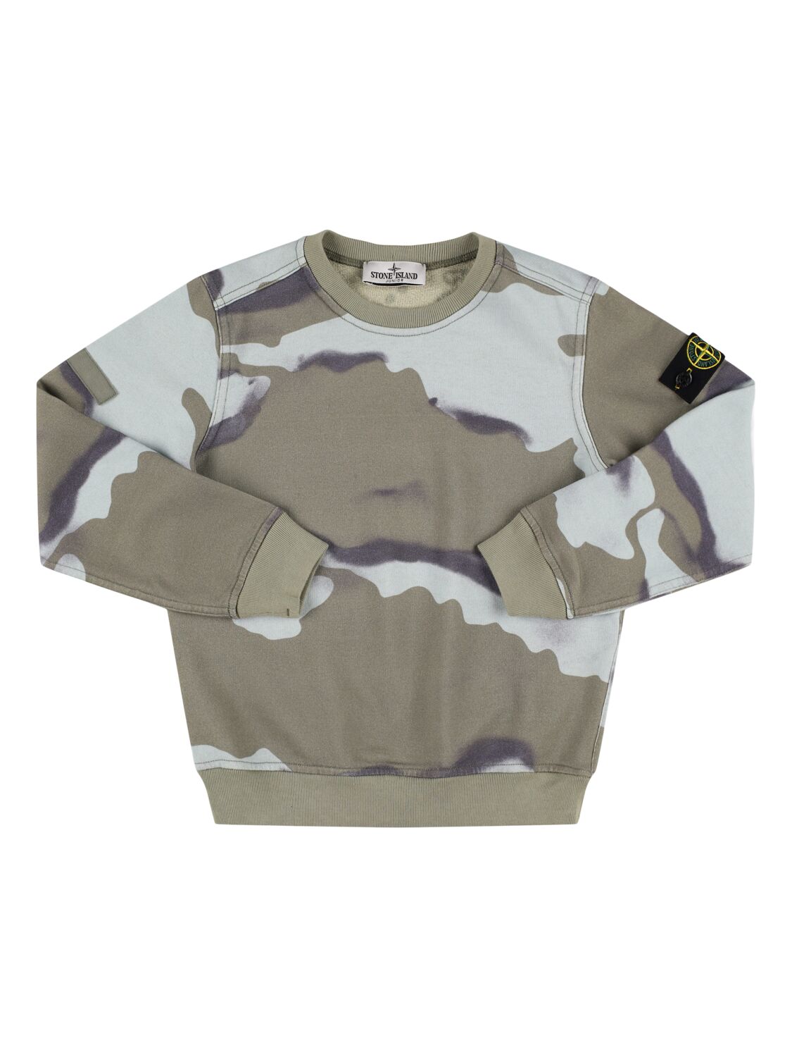 STONE ISLAND JUNIOR Printed Cotton Sweatshirt