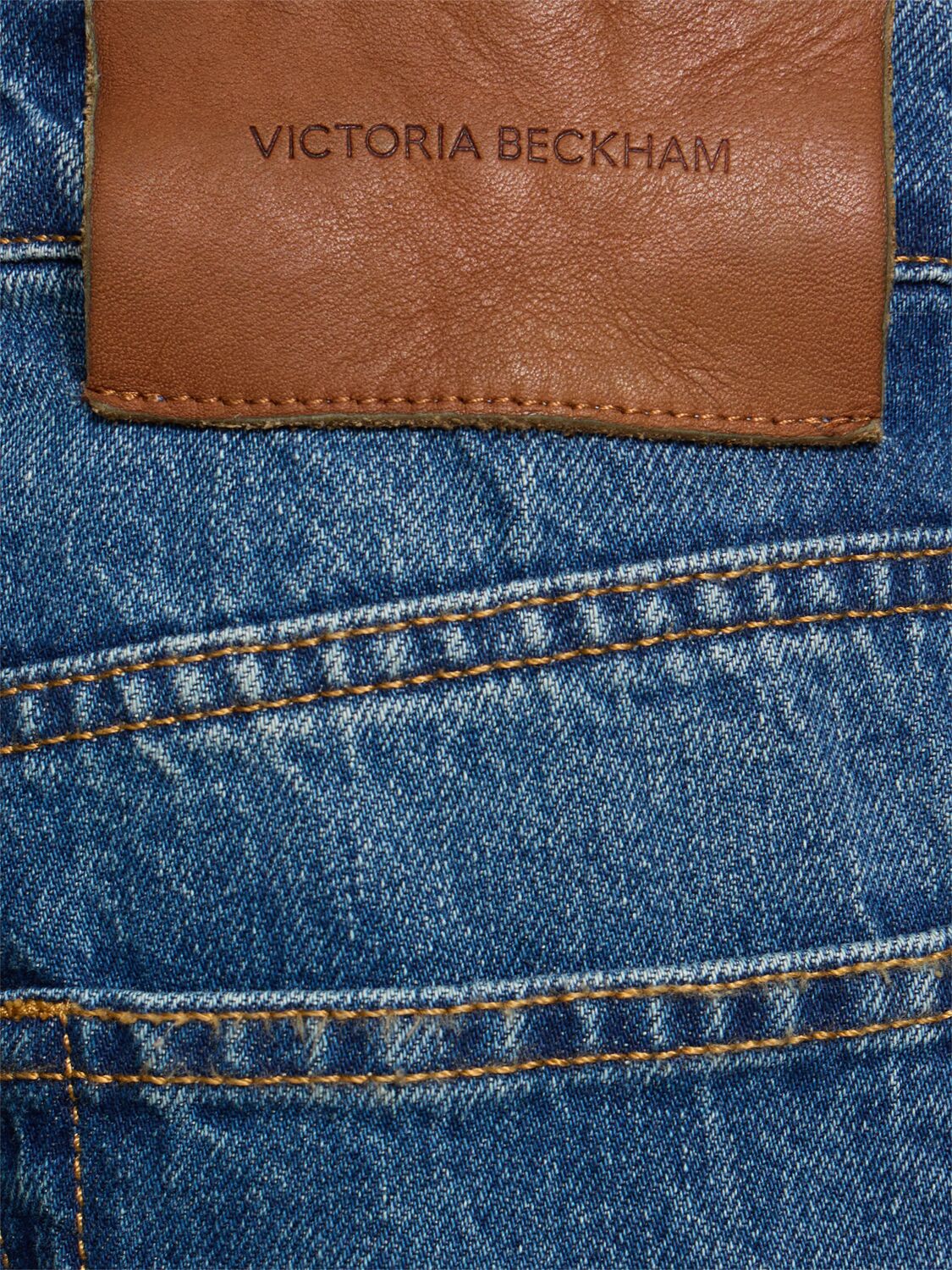 Victoria Beckham Gigi Mid Rise Straight Jeans In Vintage Indigo In Blue
