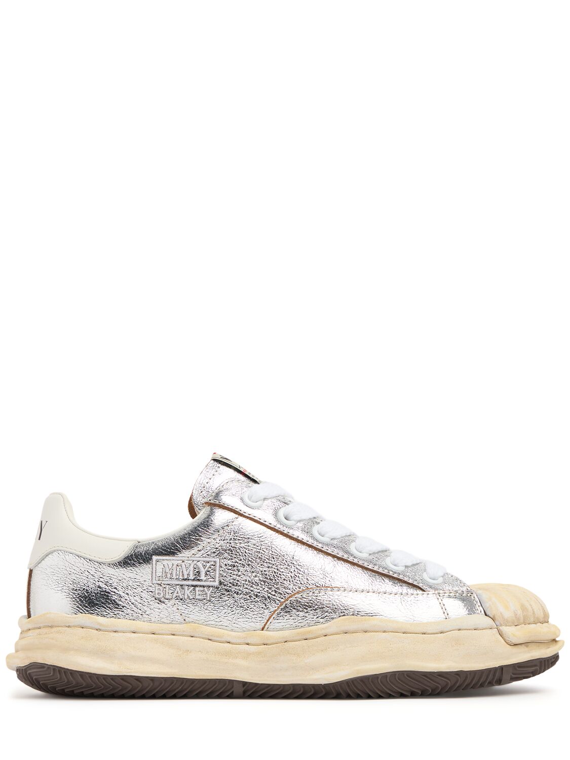 Sneakers Basses En Cuir Craquelé Blakey - MIHARA YASUHIRO - Modalova