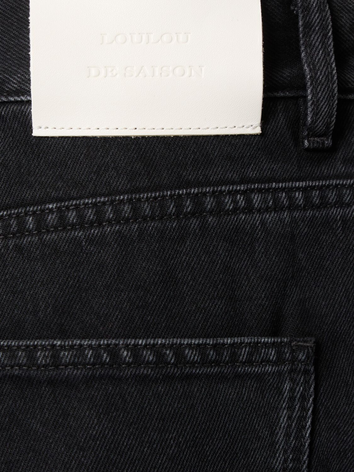 Shop Loulou Studio Samur Cotton Denim Jeans In Grey
