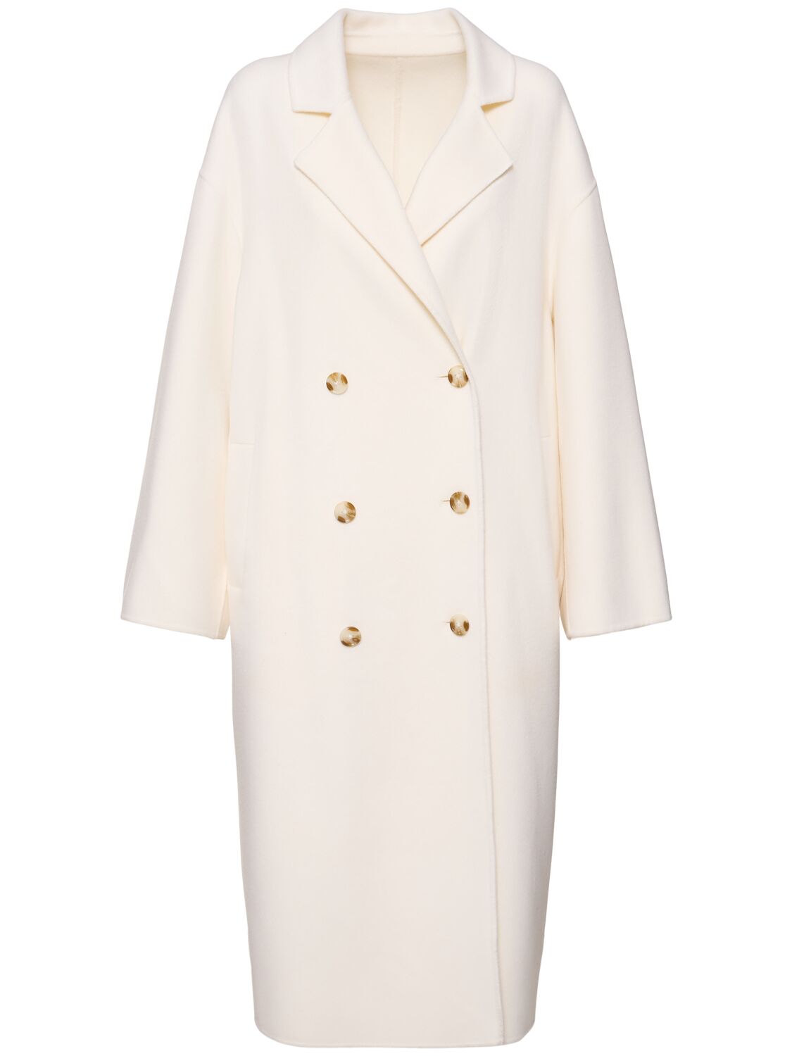 Manteau Long En Laine À Double Boutonnage Borneo - LOULOU STUDIO - Modalova