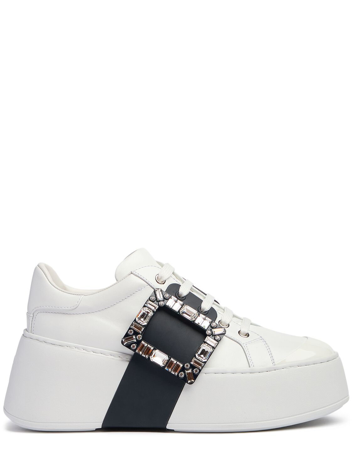 Viv Skate High Strass Leather Sneakers