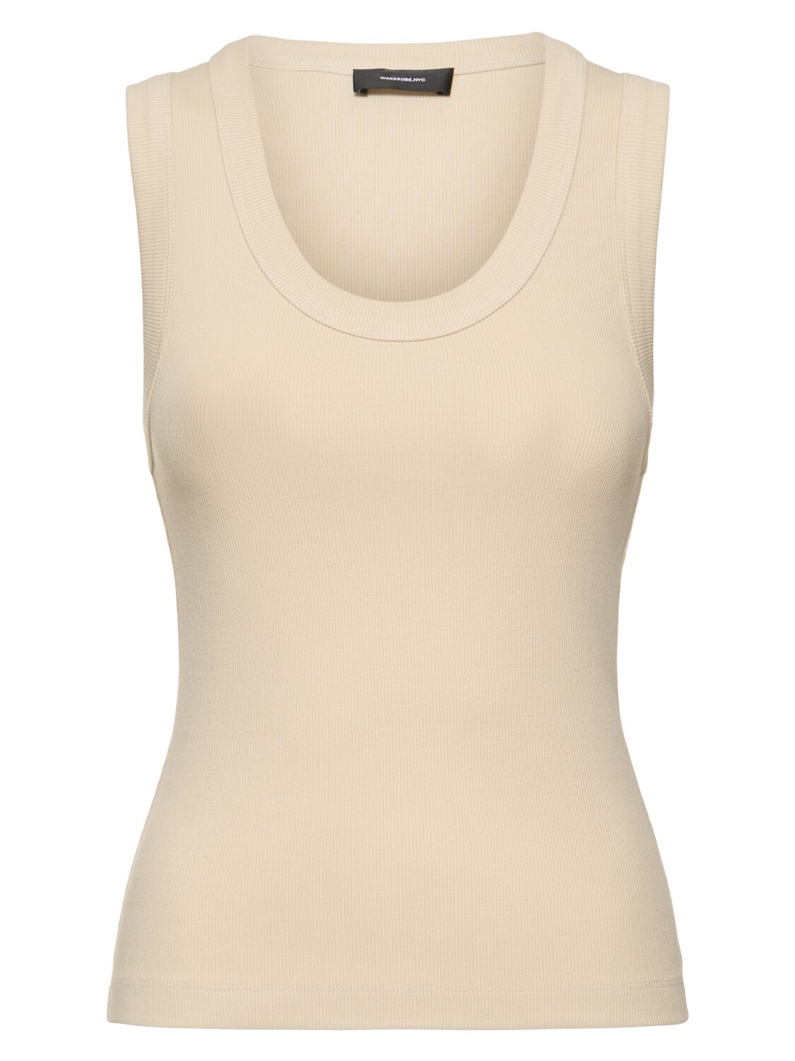 Wardrobe.nyc Cotton Blend Scoop Tank Top