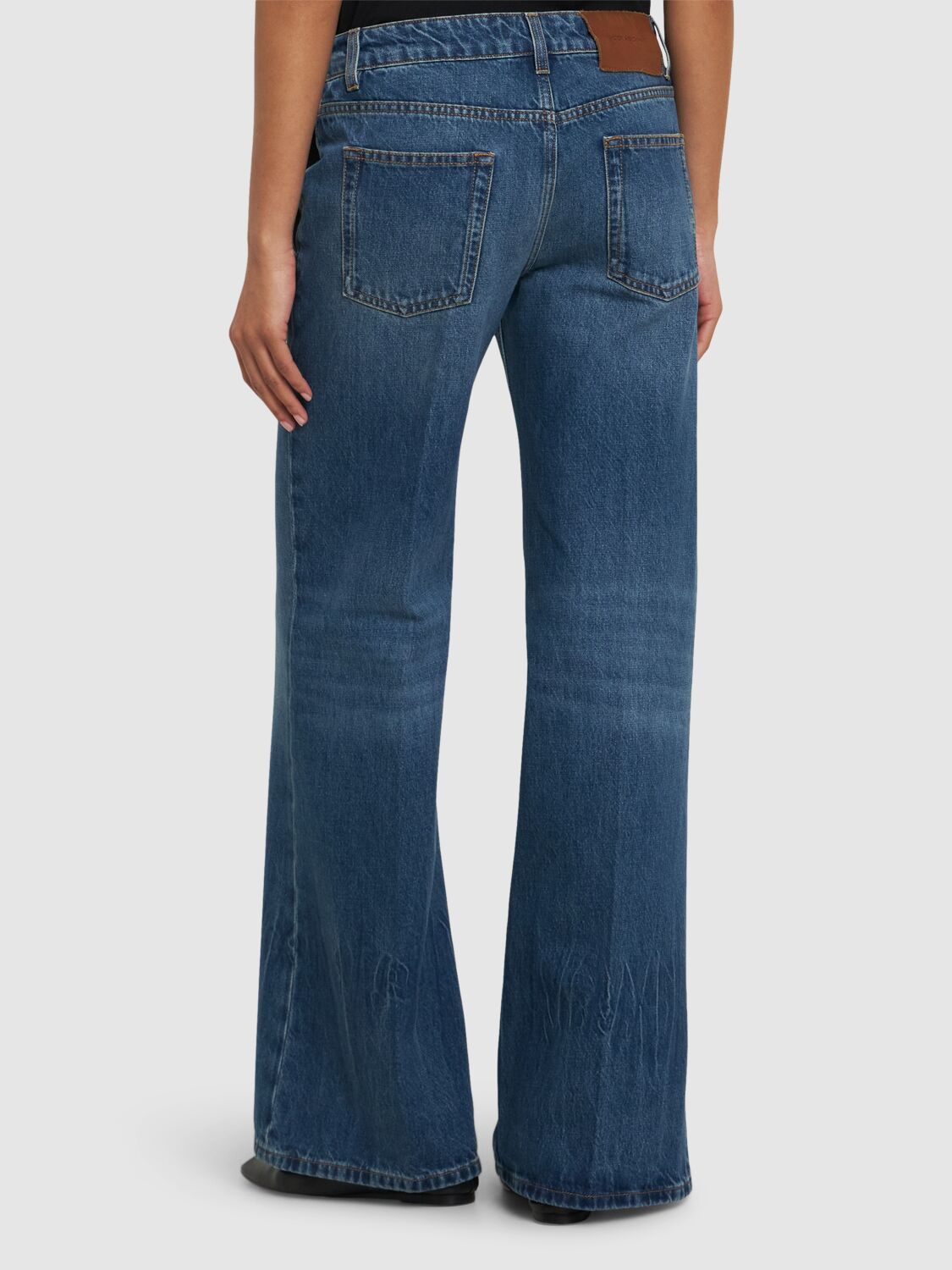 Victoria Beckham Gigi Mid Rise Straight Jeans In Vintage Indigo In Blue