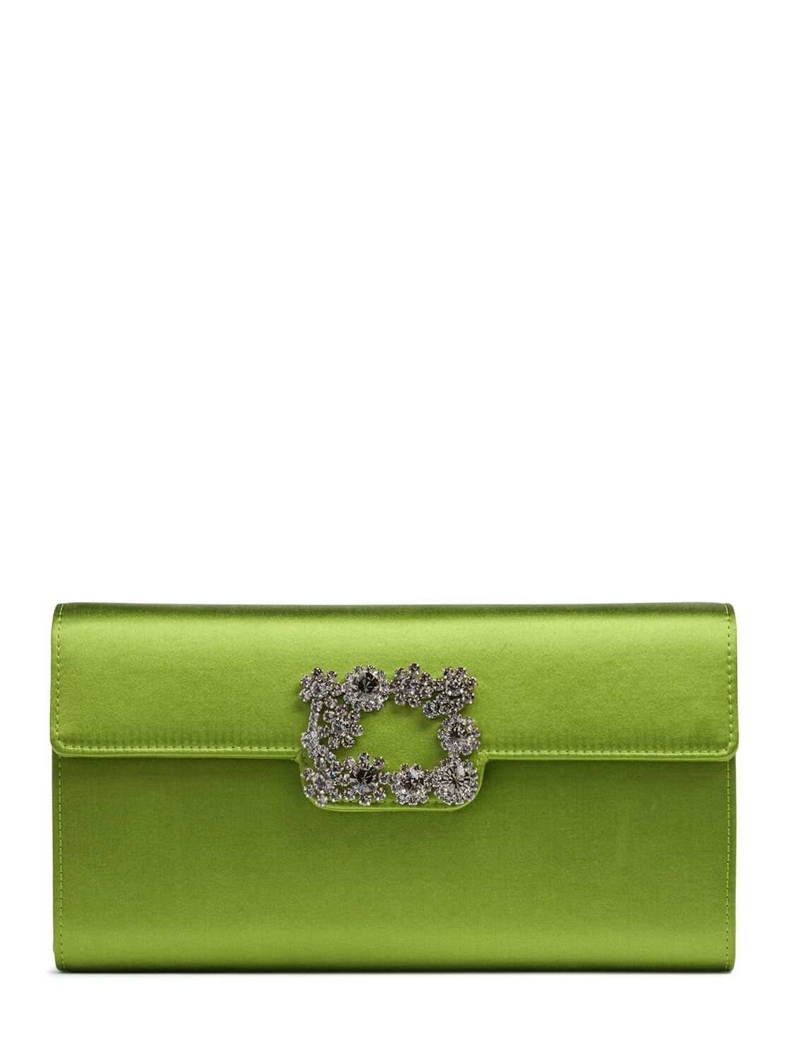 Roger Vivier Flower Buckle Envelope Clutch