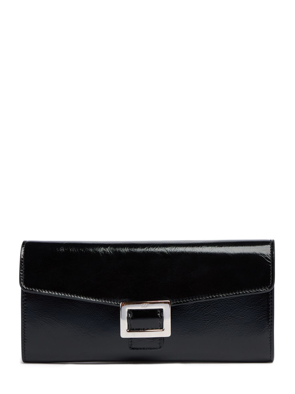 Roger Vivier Belle Vivier Wallet W/ Chain In Black