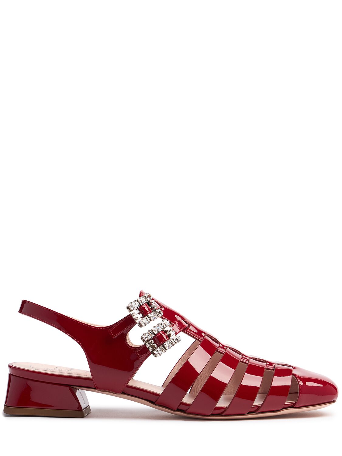 25mm Mini Tres Vivier Leather Flats