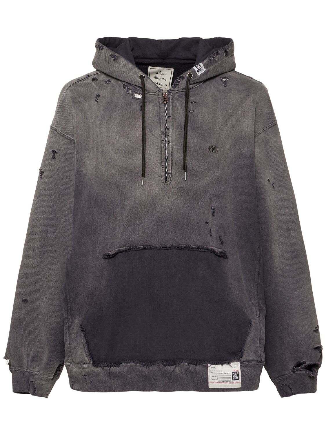 Sun Faded Half Zip Hoodie - MIHARA YASUHIRO - Modalova