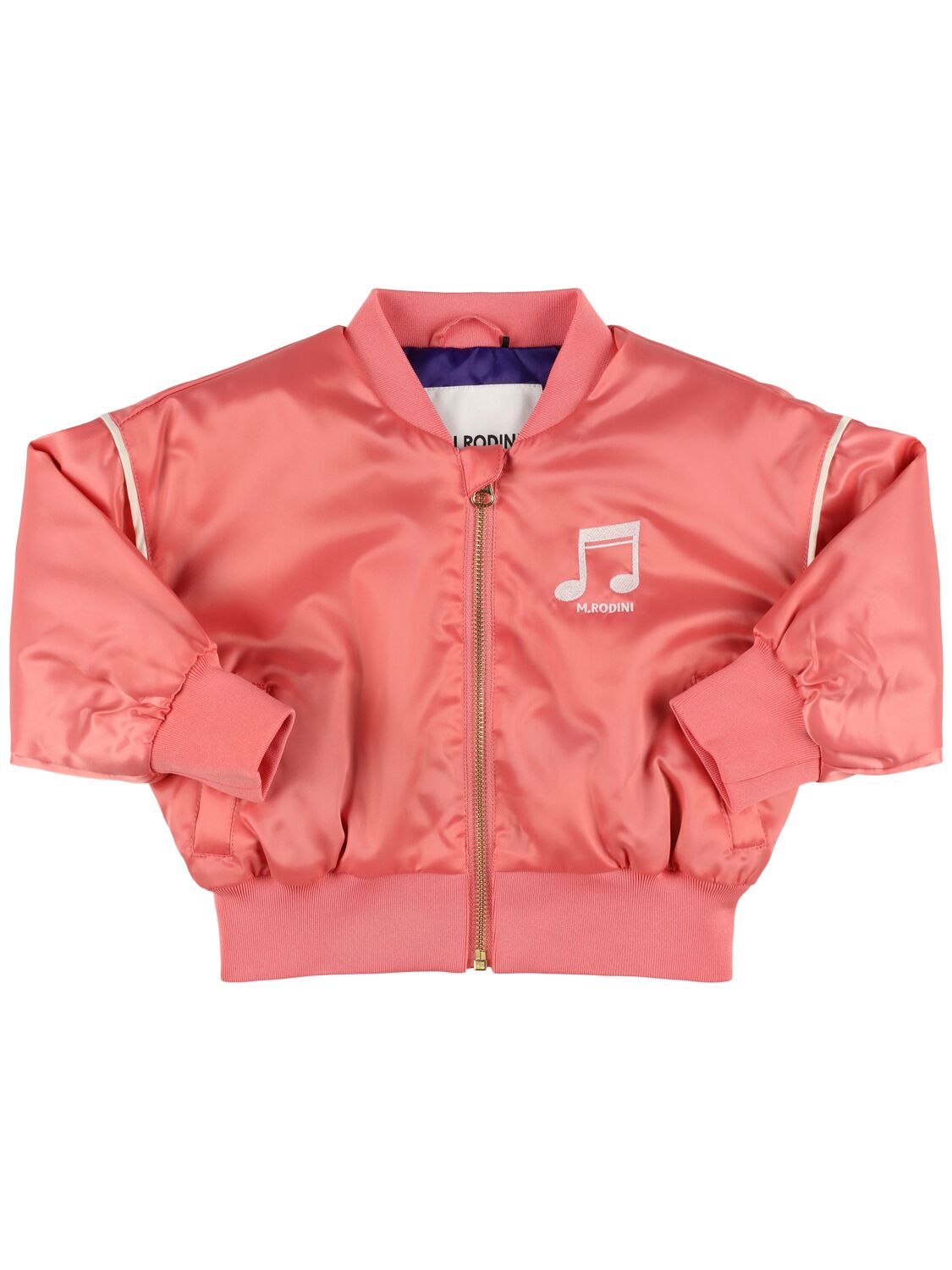 Mini Rodini Printed Satin Bomber Jacket