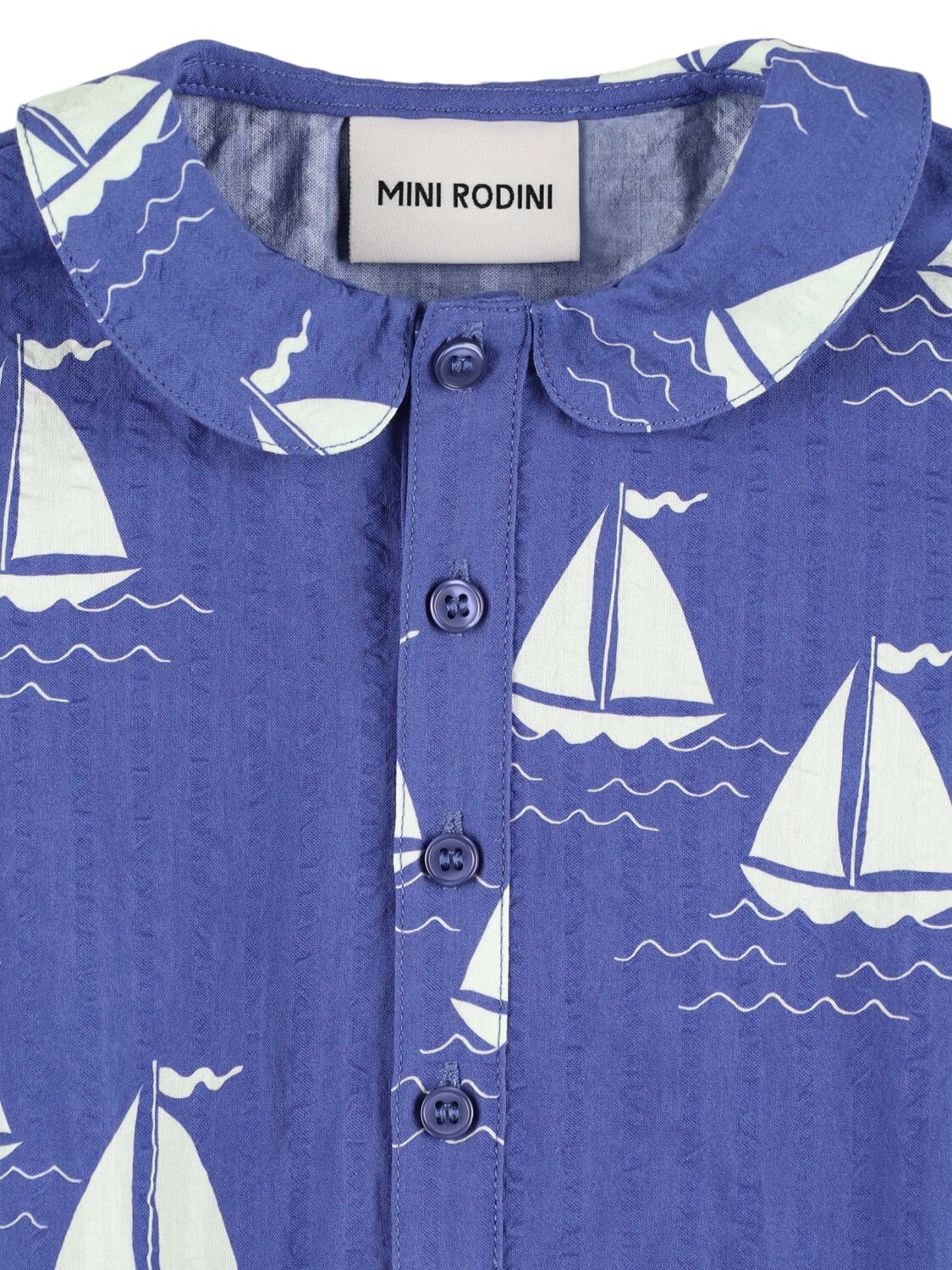 Mini Rodini Printed Woven Cotton Bodysuit