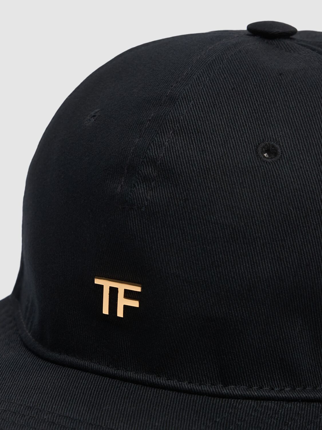 Shop Tom Ford Tf Cotton Canvas Baseball Cap In Black