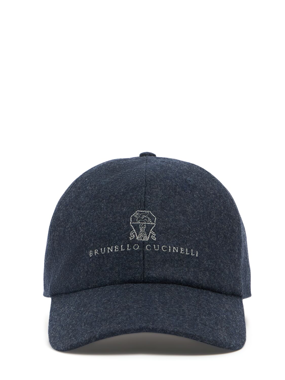 Casquette En Flanelle De Laine À Logo - BRUNELLO CUCINELLI - Modalova
