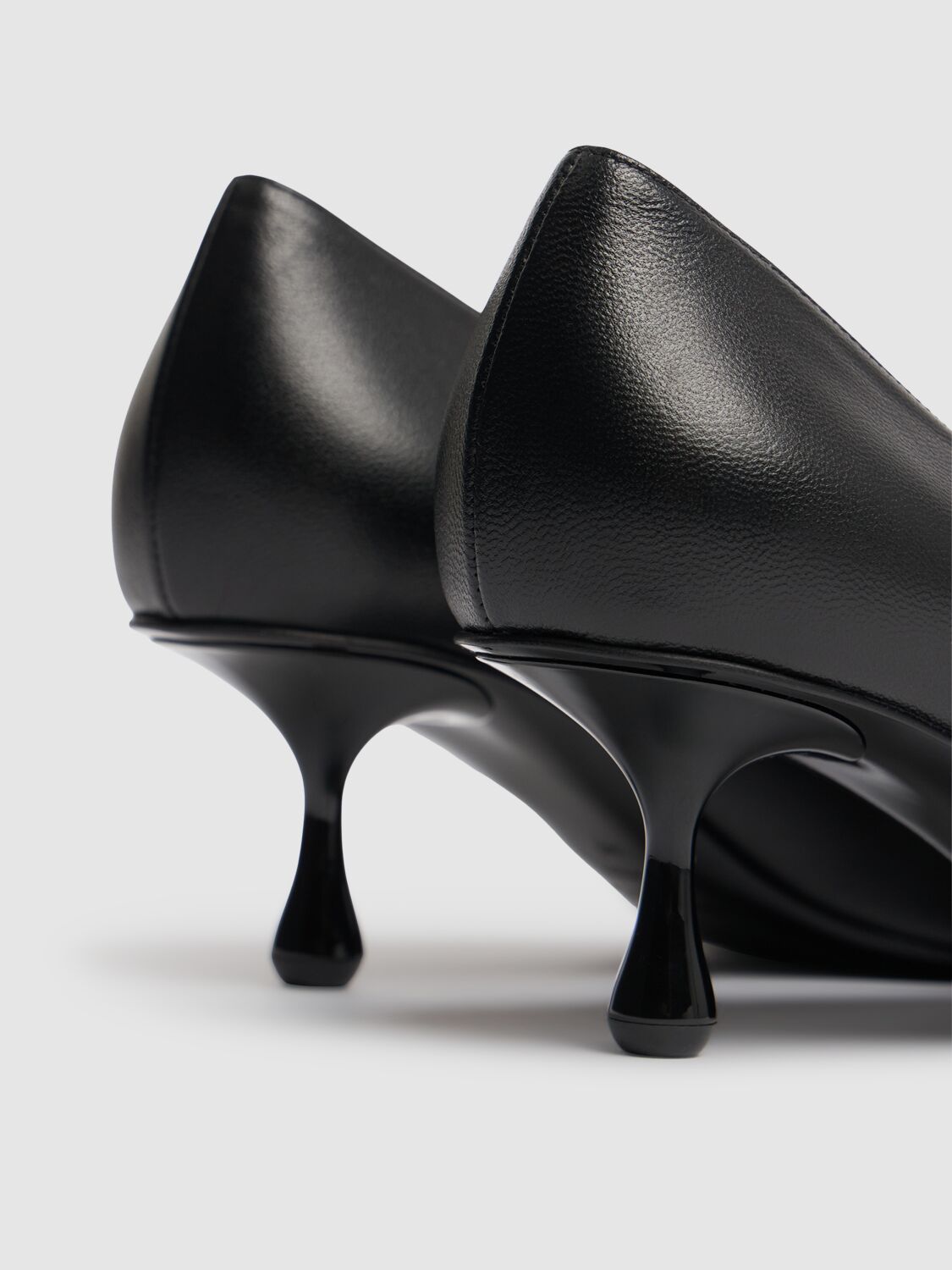 Jimmy Choo Scarlett Leather Lace-up Kitten Heel Pumps In Black