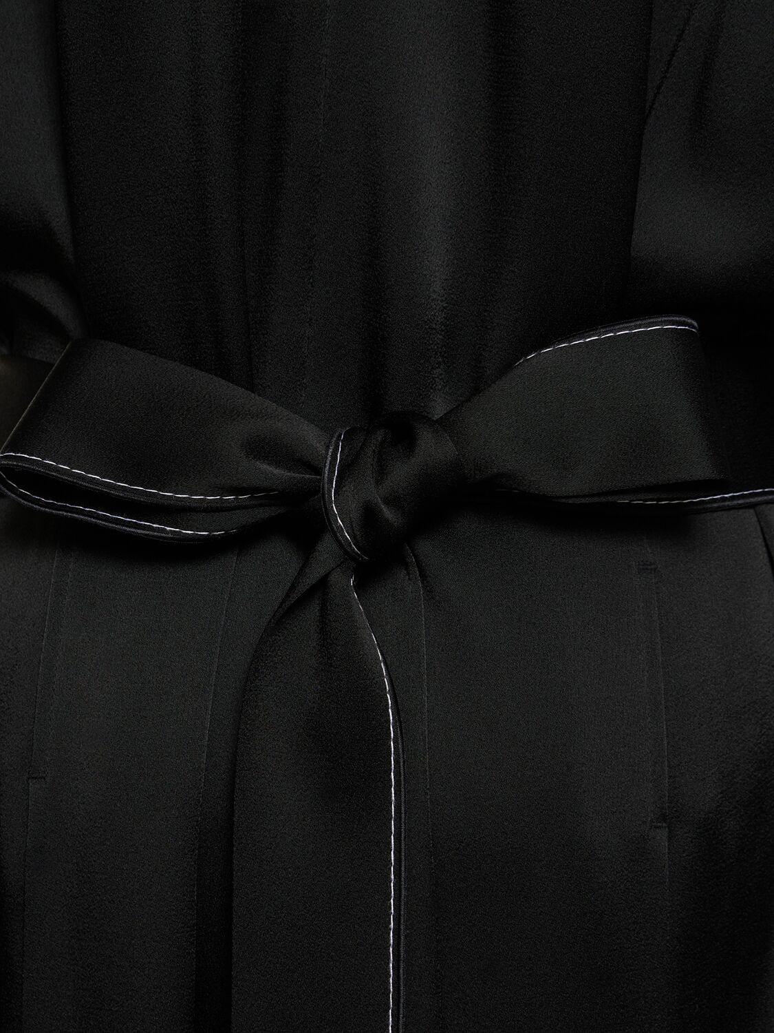 VICTORIA BECKHAM DRAPED PLEATED SATIN JUMPSUIT 