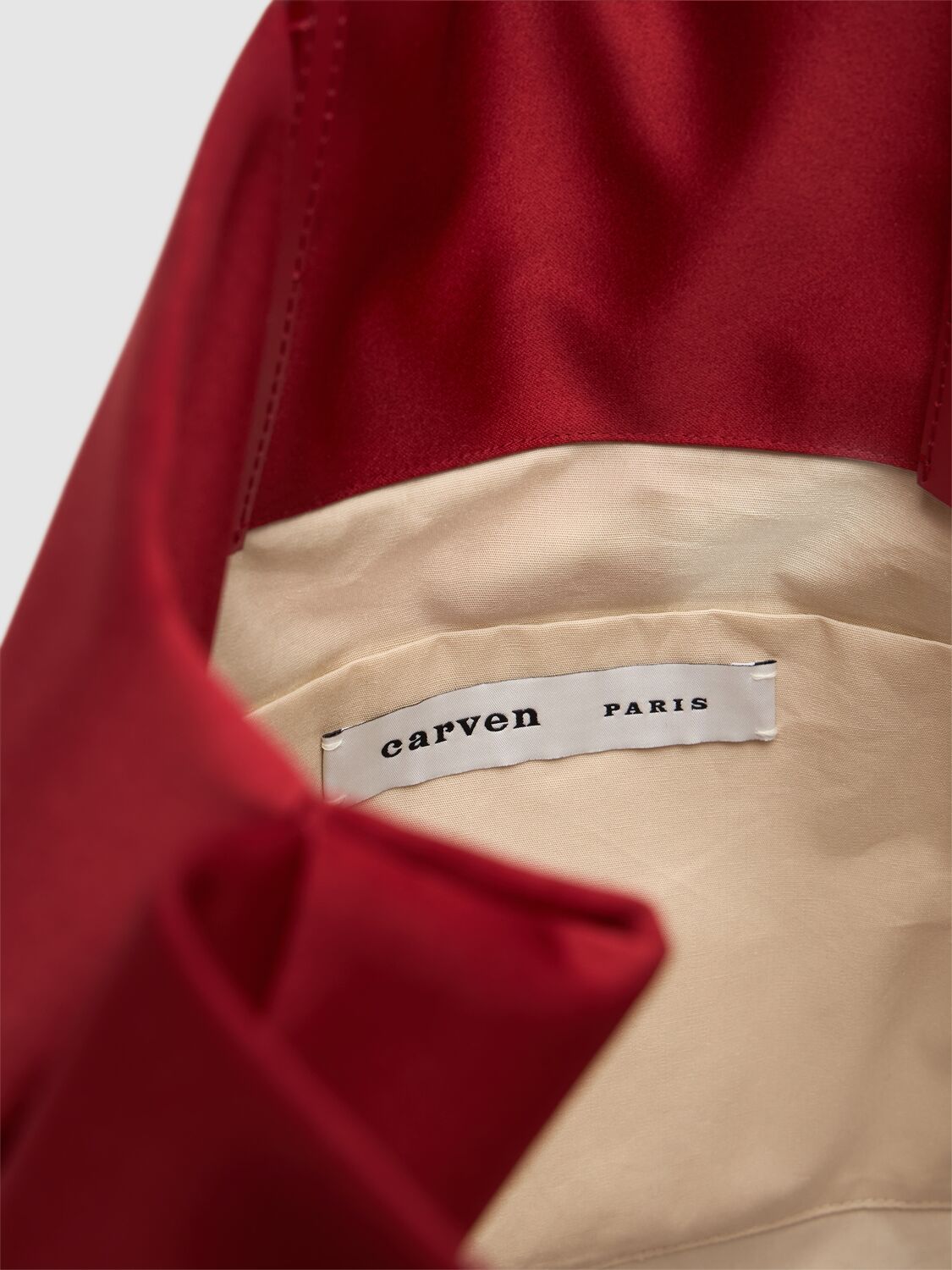 Shop Carven Jeanne Satin Tote Bag