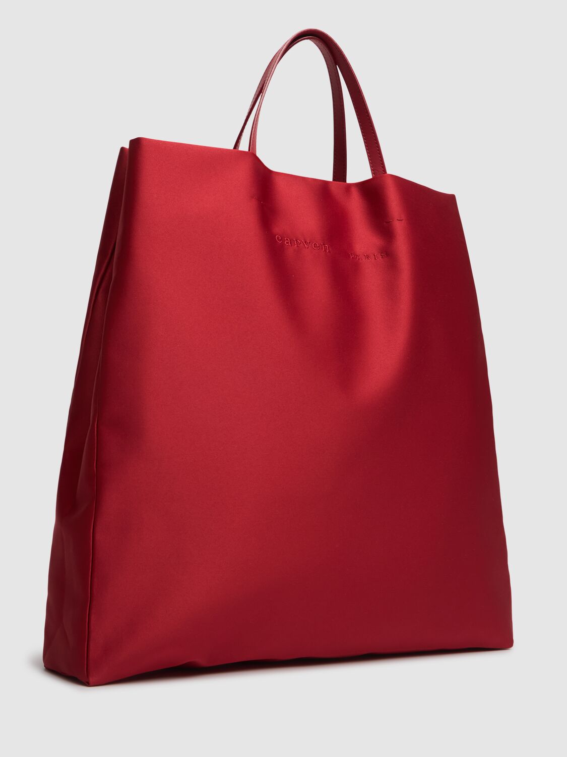 Shop Carven Jeanne Satin Tote Bag