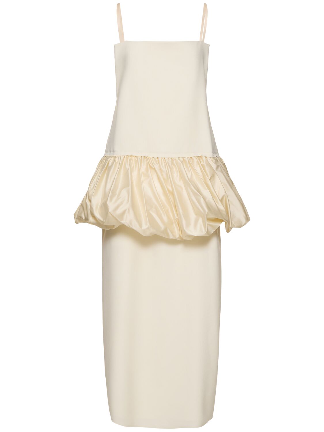 Carven Puff Waist Wool Dress