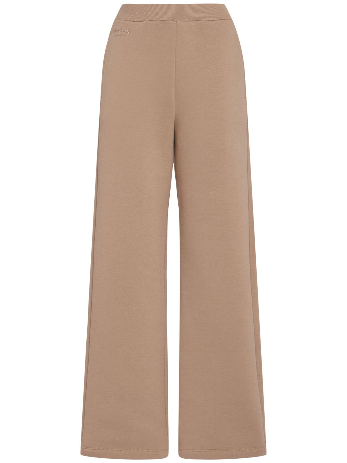 'S MAX MARA Pompeo Cotton Blend Jersey Wide Pants