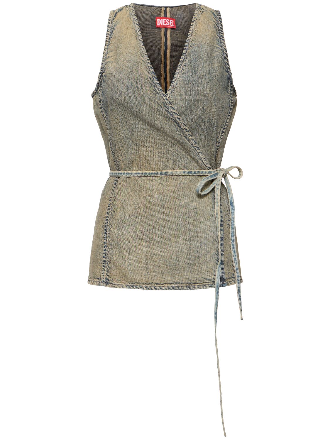 Haut Cache-coeur En Denim De-vern - DIESEL - Modalova