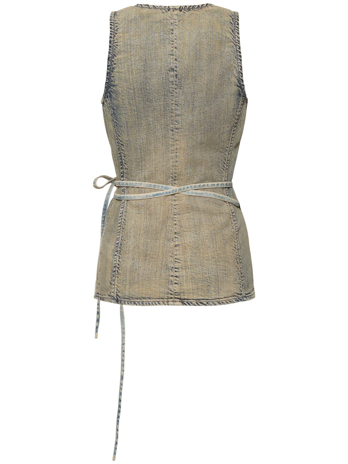 Diesel De-vern Denim Wrap Top
