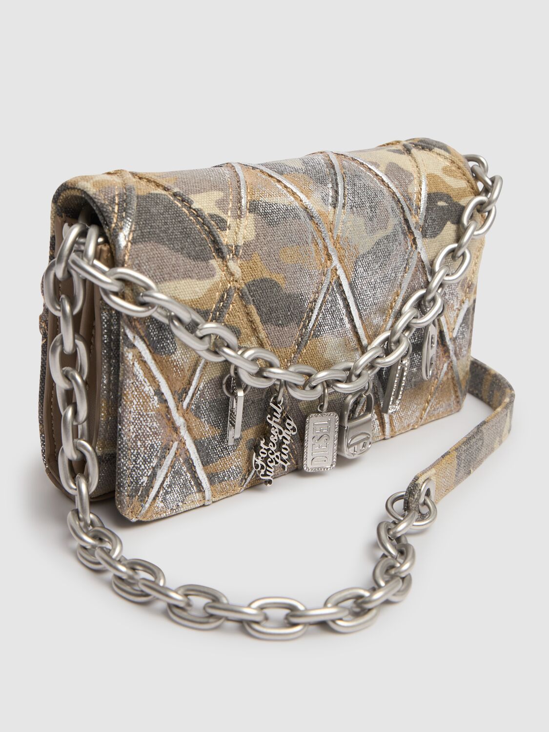 DIESEL CHARM-D CANVAS WALLET W/CHAIN 