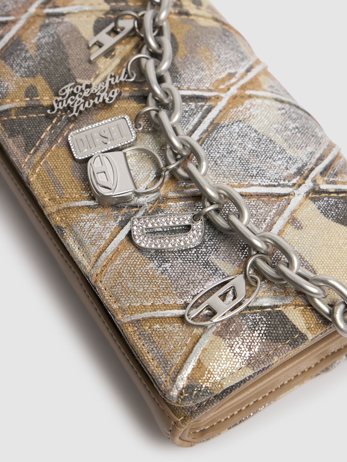 DIESEL CHARM-D CANVAS WALLET W/CHAIN 