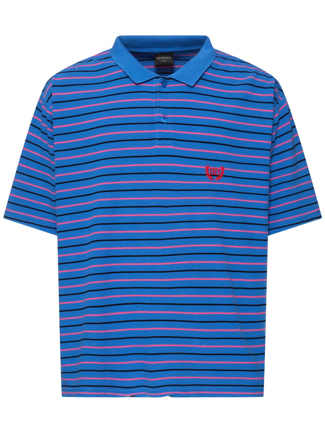 Polo Regular En Coton Laurel - BALENCIAGA - Modalova