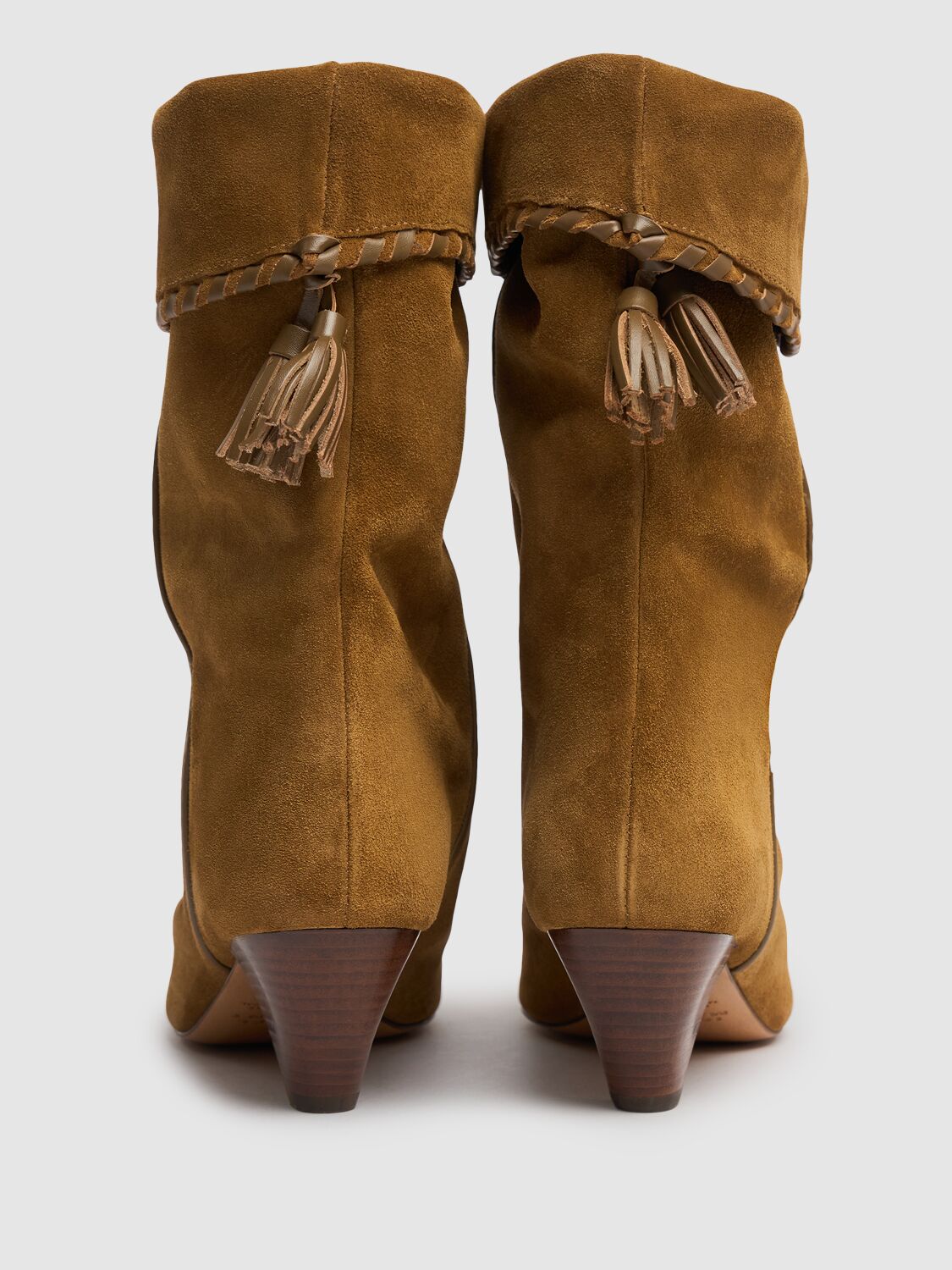 Isabel Marant Dalby Tasseled Leather-trimmed Suede Ankle Boots