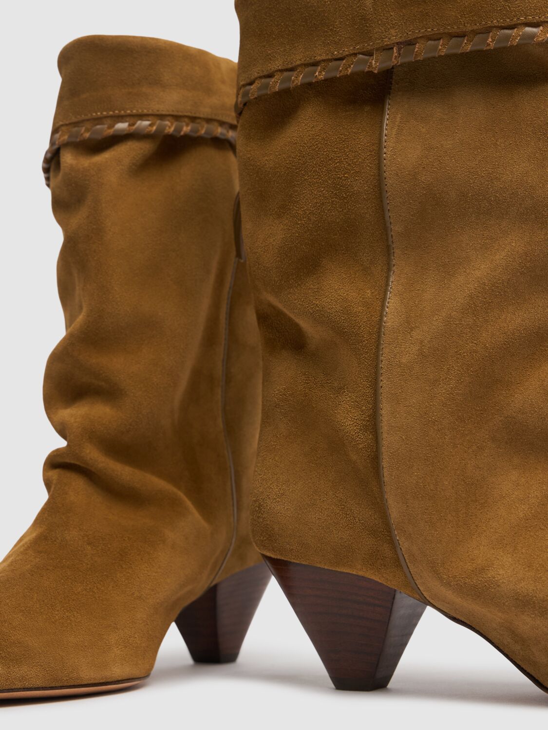 Isabel Marant Dalby Tasseled Leather-trimmed Suede Ankle Boots