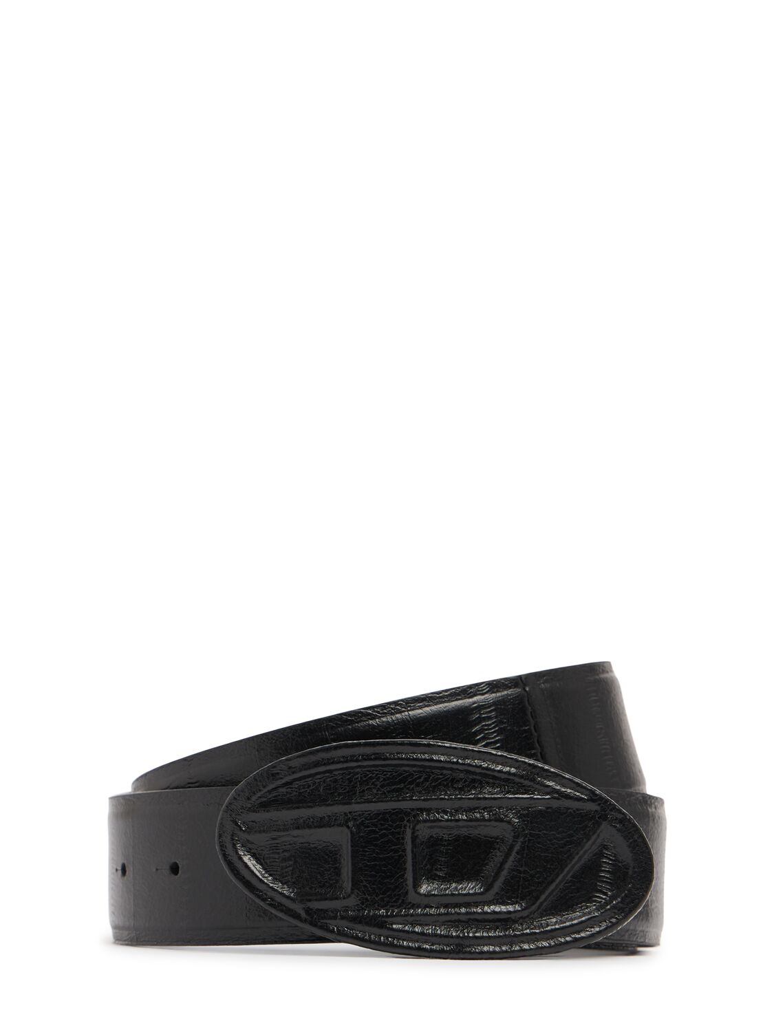 Ceinture En Cuir Imprimé Anguille 1-bdr Oval-d - DIESEL - Modalova